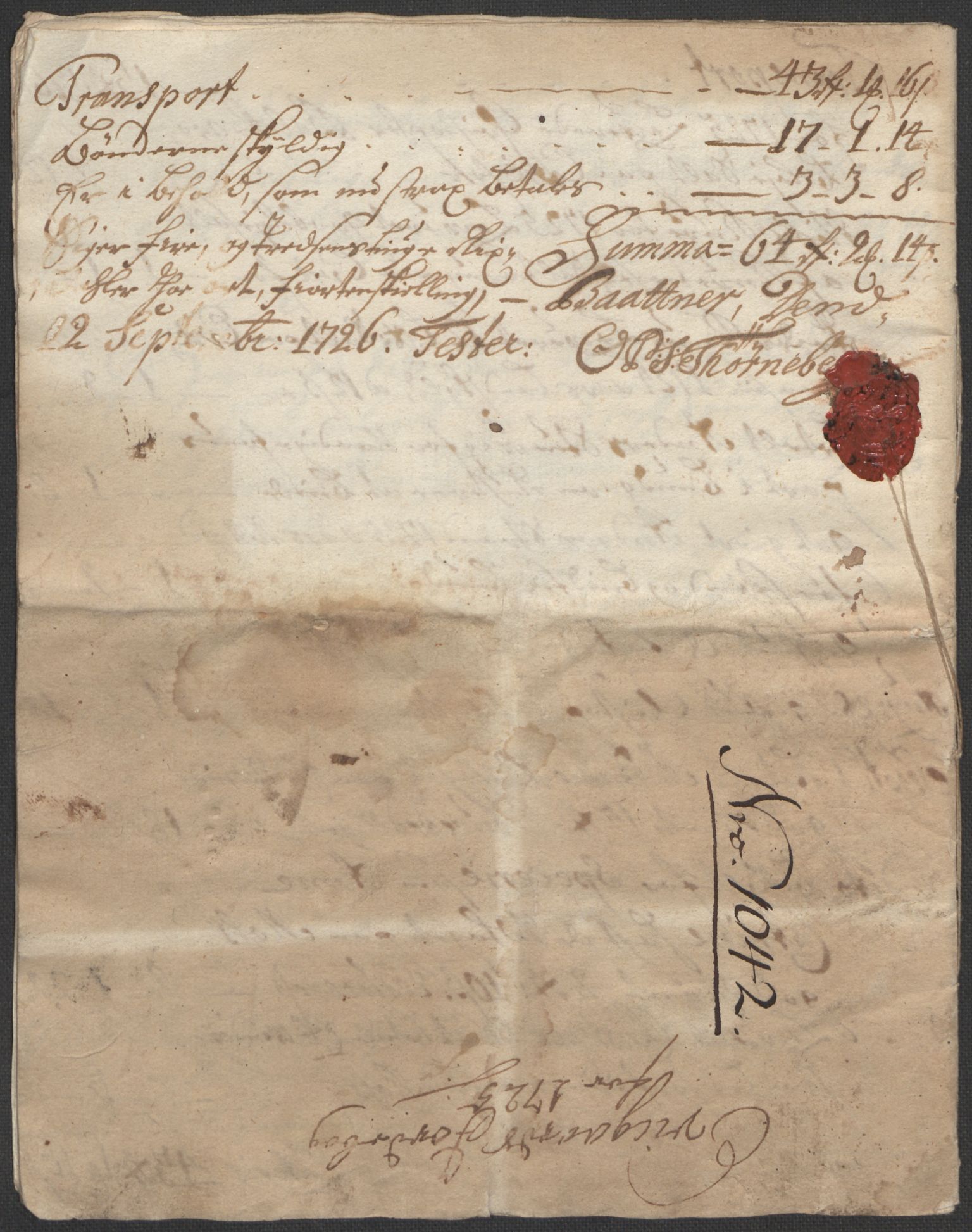 Riksarkivets diplomsamling, AV/RA-EA-5965/F12/L0004: Pk. 7 (I), 1490-1729, p. 283