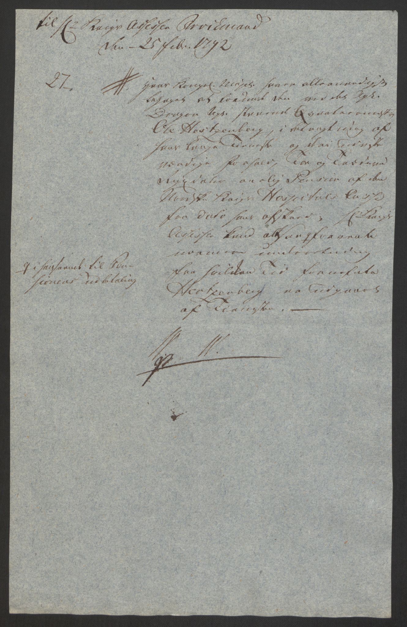 Forsvaret, Den norske kvesthuskasse/krigshospitalkasse, AV/RA-RAFA-1887/F/Fa/L0008: Konsepter, 1790-1793, p. 770