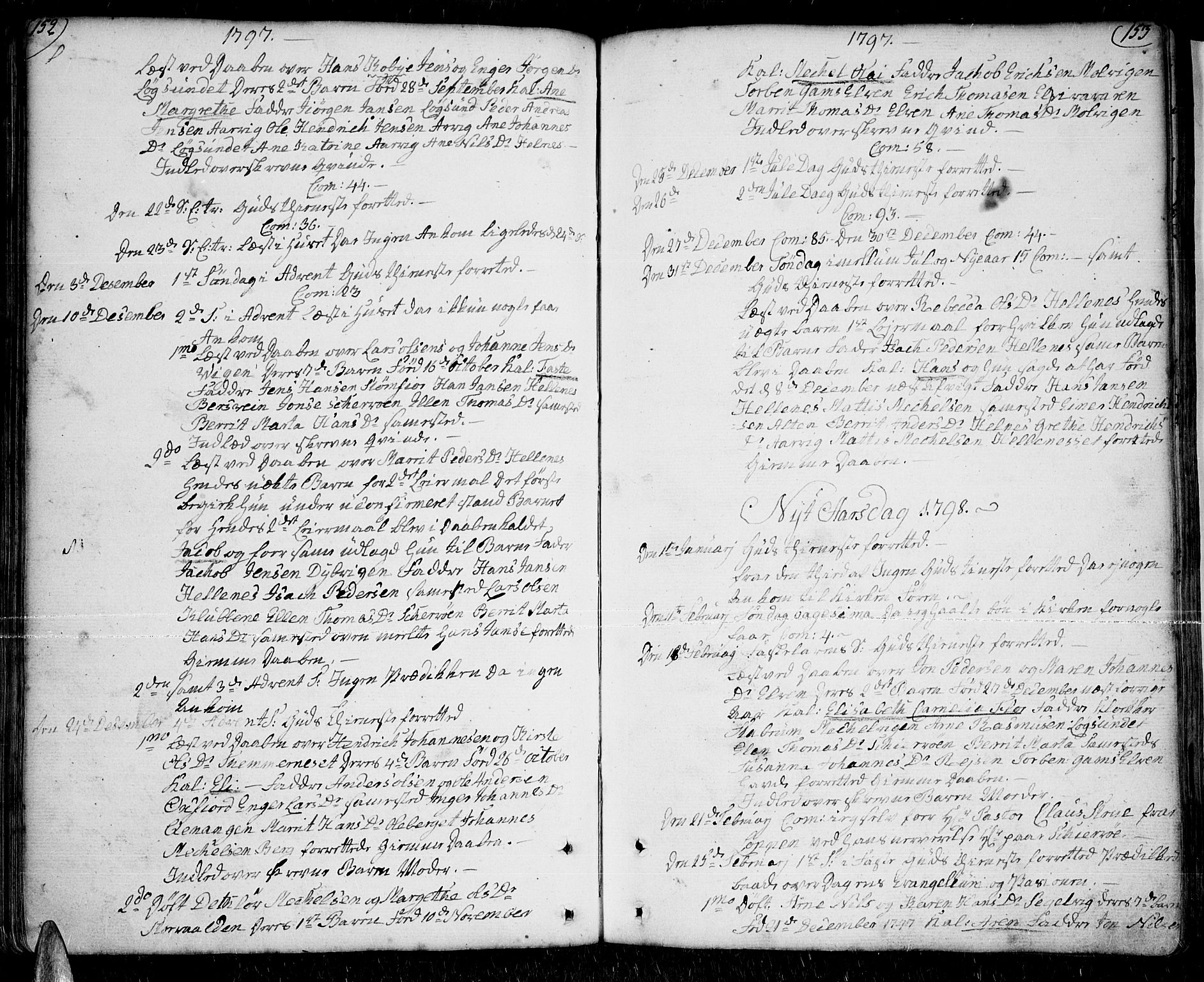 Skjervøy sokneprestkontor, SATØ/S-1300/H/Ha/Haa/L0002kirke: Parish register (official) no. 2, 1781-1817, p. 152-153