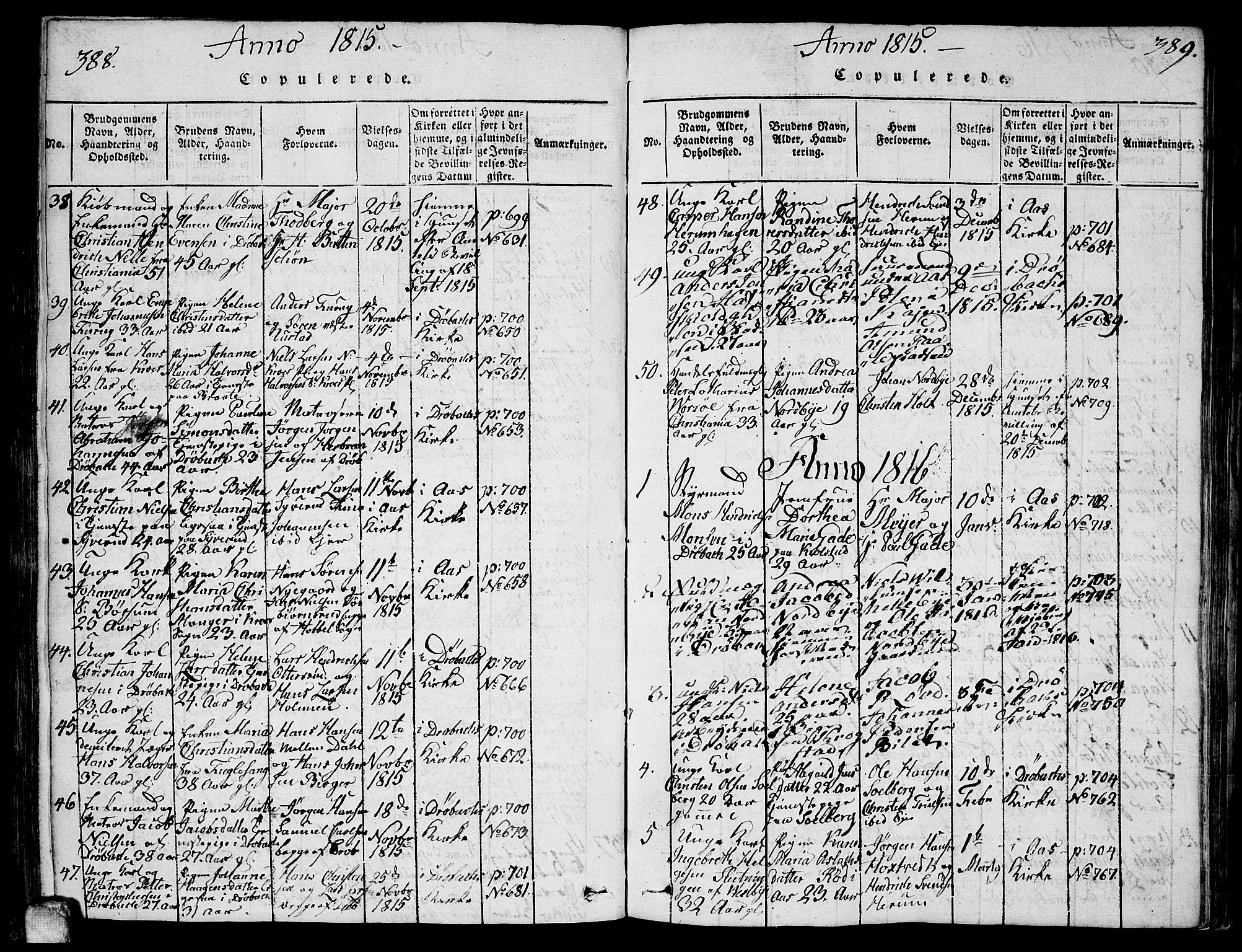 Ås prestekontor Kirkebøker, AV/SAO-A-10894/F/Fa/L0003: Parish register (official) no. I 3, 1814-1818, p. 388-389