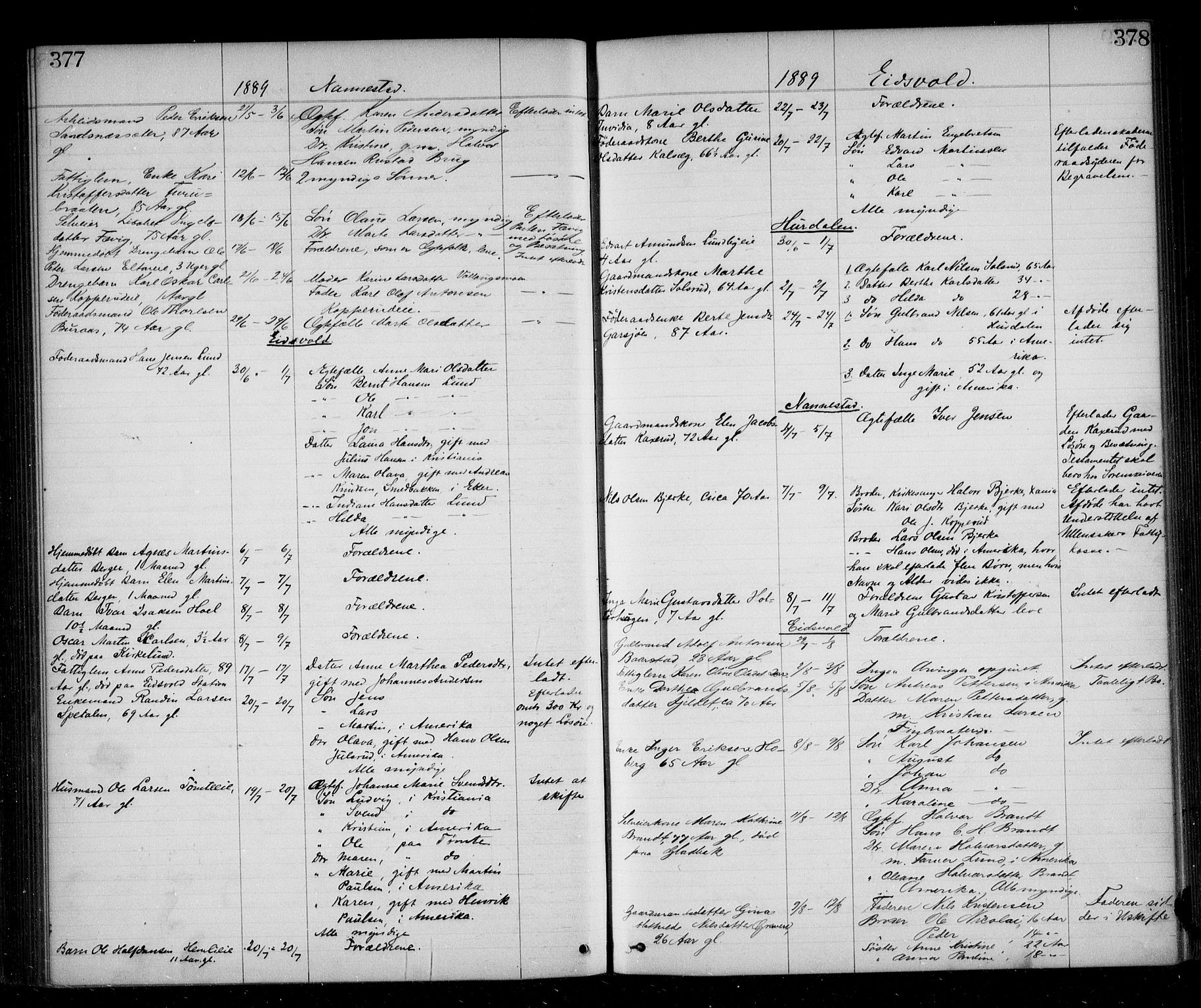 Eidsvoll tingrett, SAO/A-10371/H/Ha/Haa/L0002: Dødsmeldingsprotokoll - Sorenskriveriet, 1863-1910, p. 377-378