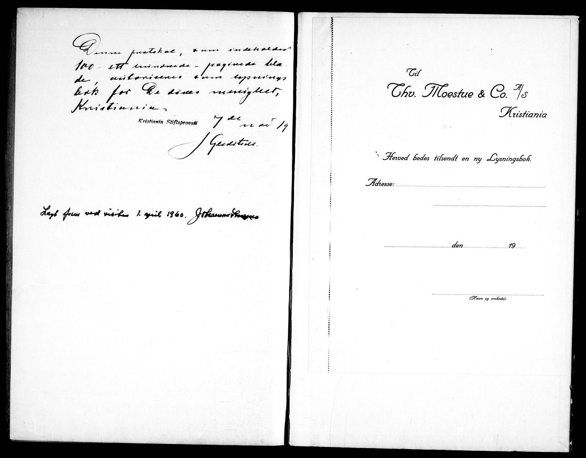 Døves menighet Oslo prestekontor kirkebøker, AV/SAO-A-11064/H/L0001: Banns register no. 1, 1919-1972