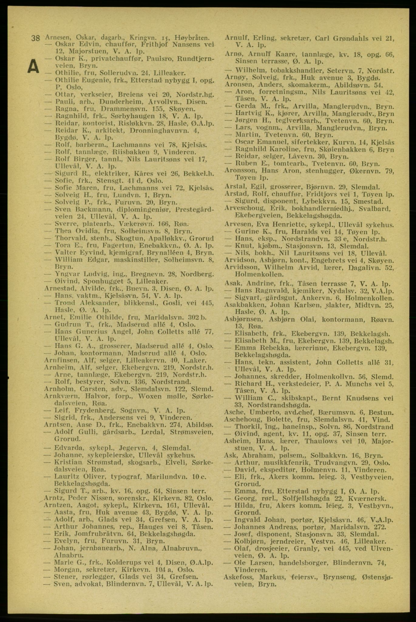 Aker adressebok/adressekalender, PUBL/001/A/006: Aker adressebok, 1937-1938, p. 38