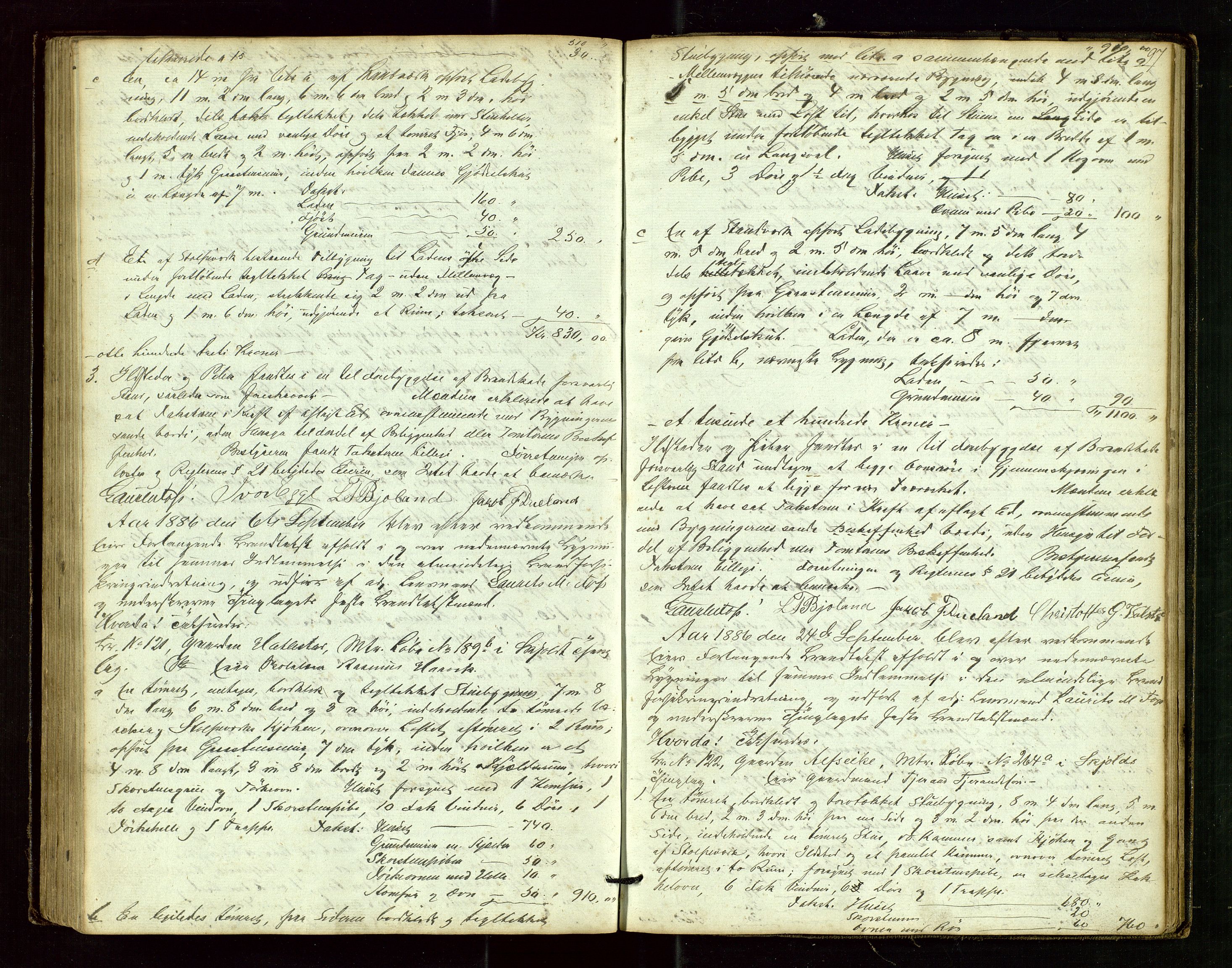 Skjold lensmannskontor, AV/SAST-A-100182/Goa/L0001: "Brandtaxations-Protocol for Skjold Thinglaug i Ryfylke", 1853-1890, p. 96b-97a