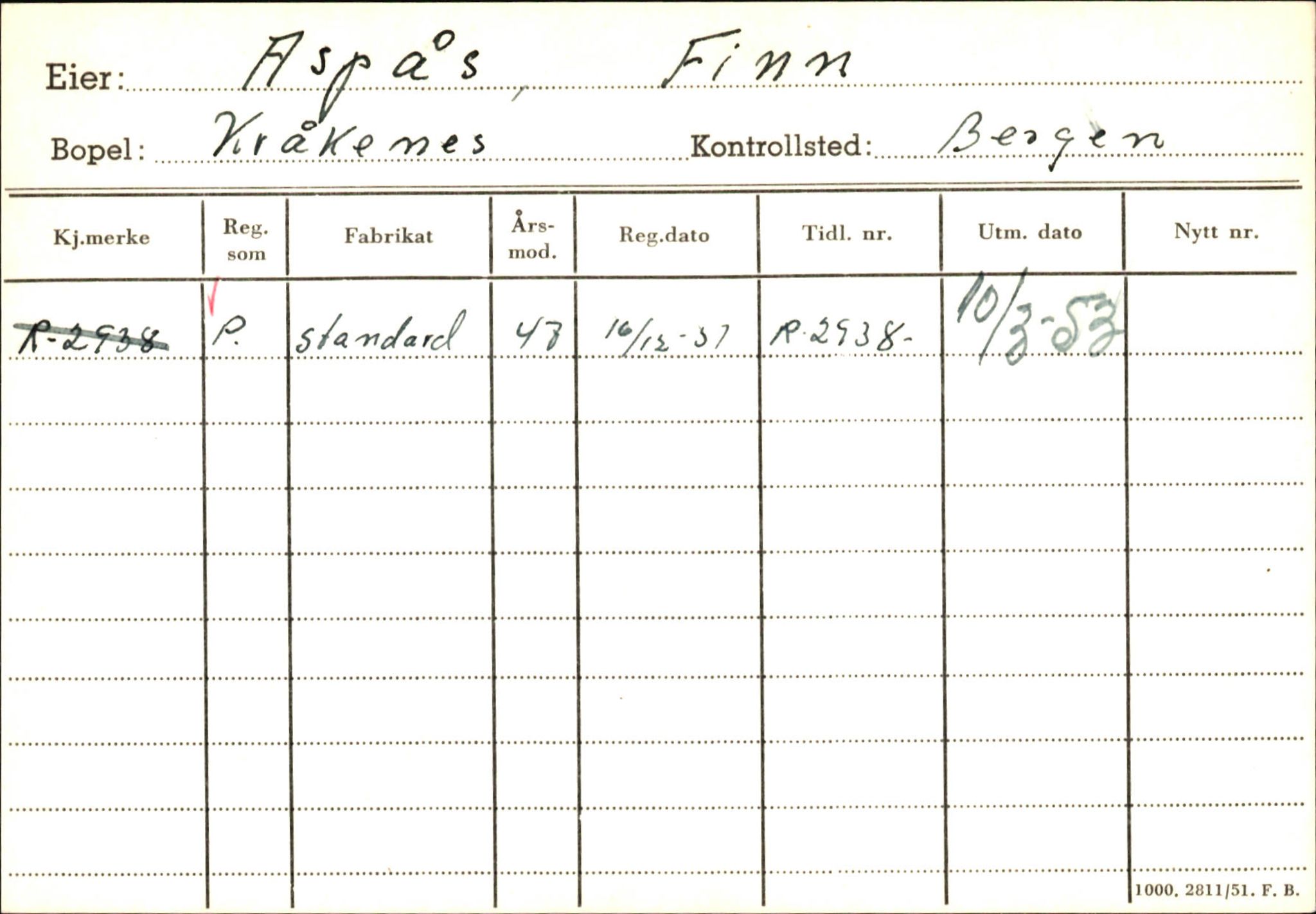 Statens vegvesen, Hordaland vegkontor, AV/SAB-A-5201/2/Ha/L0002: R-eierkort A, 1920-1971, p. 1240