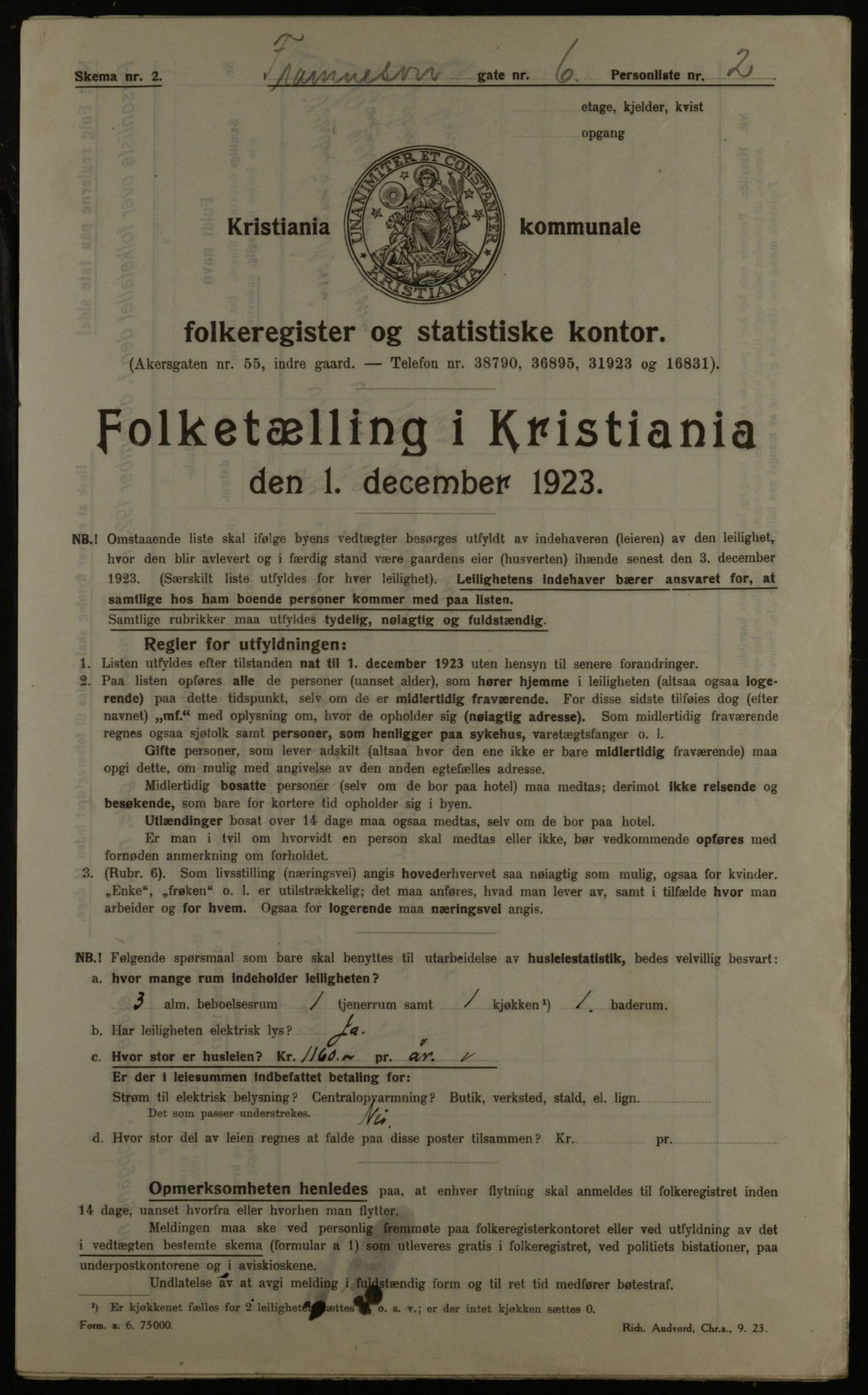 OBA, Municipal Census 1923 for Kristiania, 1923, p. 28507