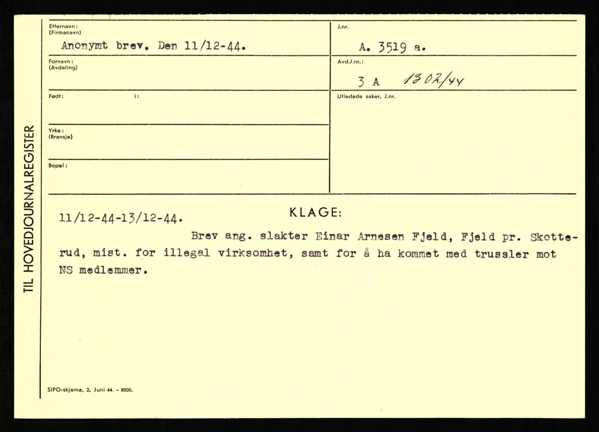 Statspolitiet - Hovedkontoret / Osloavdelingen, AV/RA-S-1329/C/Ca/L0001: Aabakken - Armann, 1943-1945, p. 4428