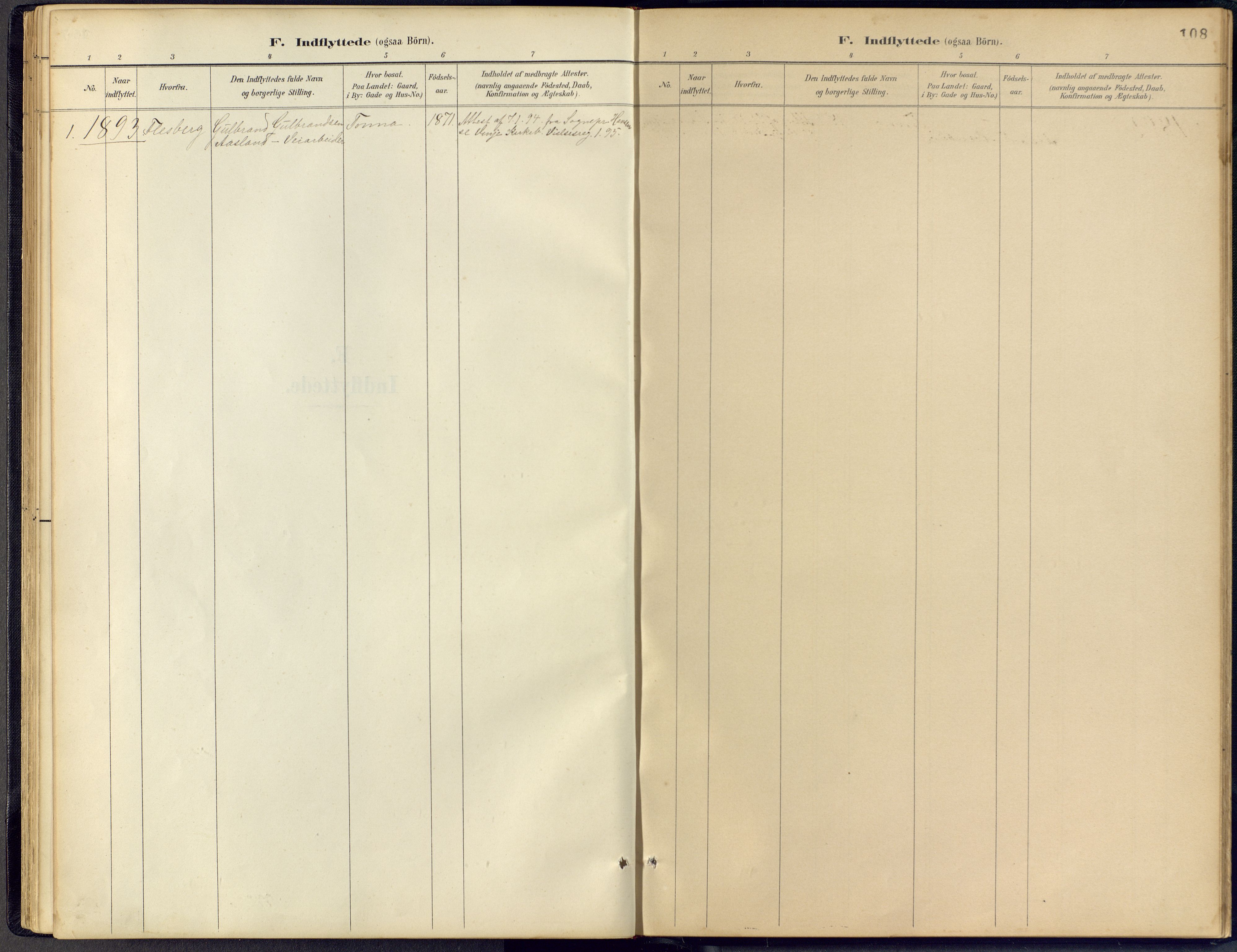 Vinje kirkebøker, AV/SAKO-A-312/F/Fb/L0002: Parish register (official) no. II 2, 1887-1925, p. 108