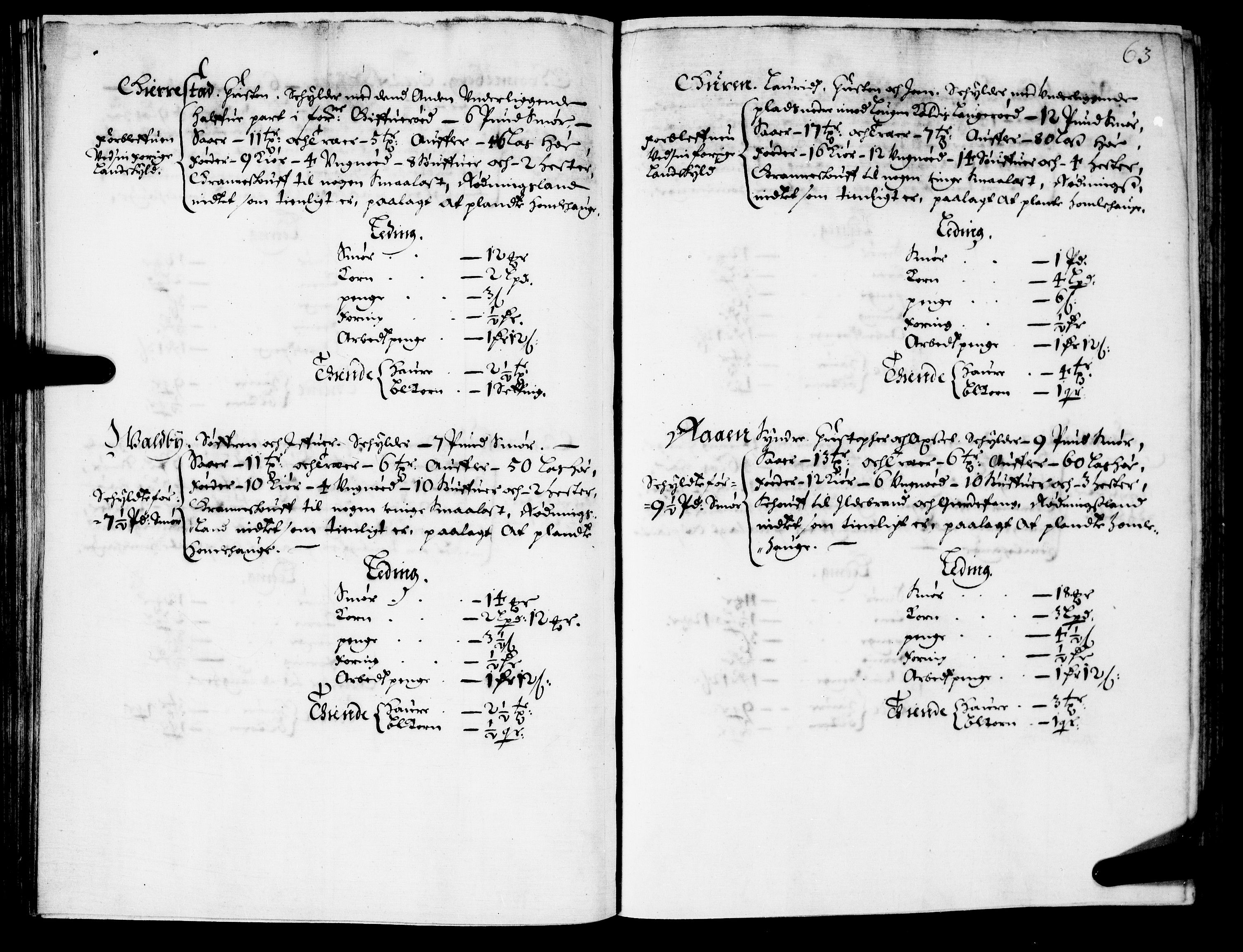 Rentekammeret inntil 1814, Realistisk ordnet avdeling, AV/RA-EA-4070/N/Nb/Nba/L0021: Brunla len, 1667, p. 62b-63a