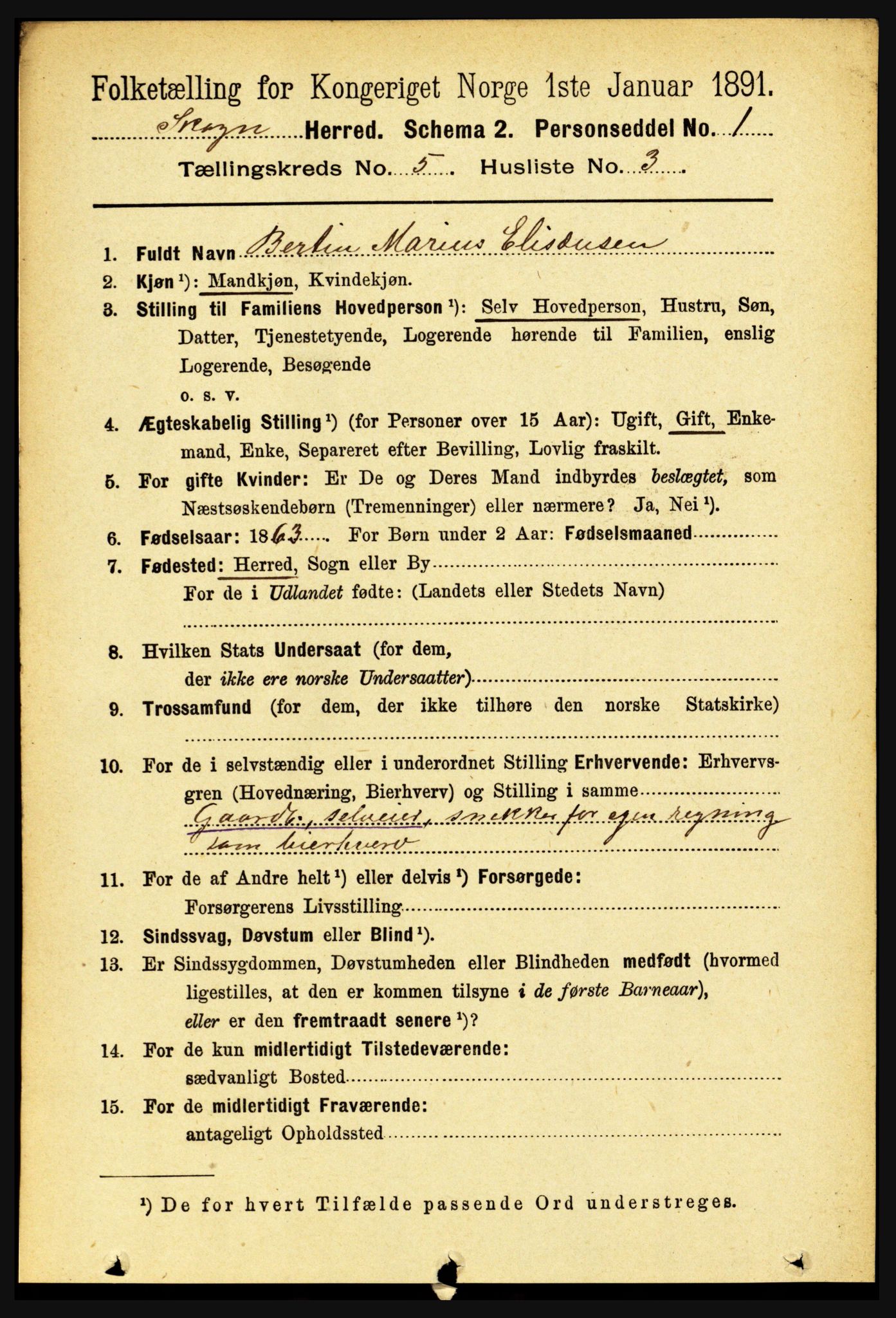 RA, 1891 census for 1719 Skogn, 1891, p. 2936