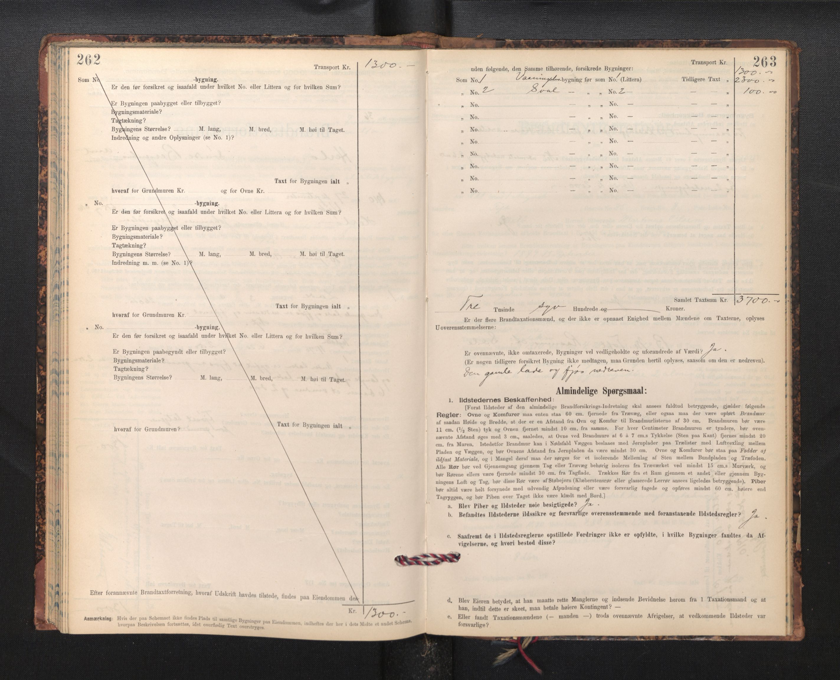 Lensmannen i Herdla, SAB/A-32901/0012/L0003:  Branntakstprotokoll skjematakst, 1897-1916, p. 262-263