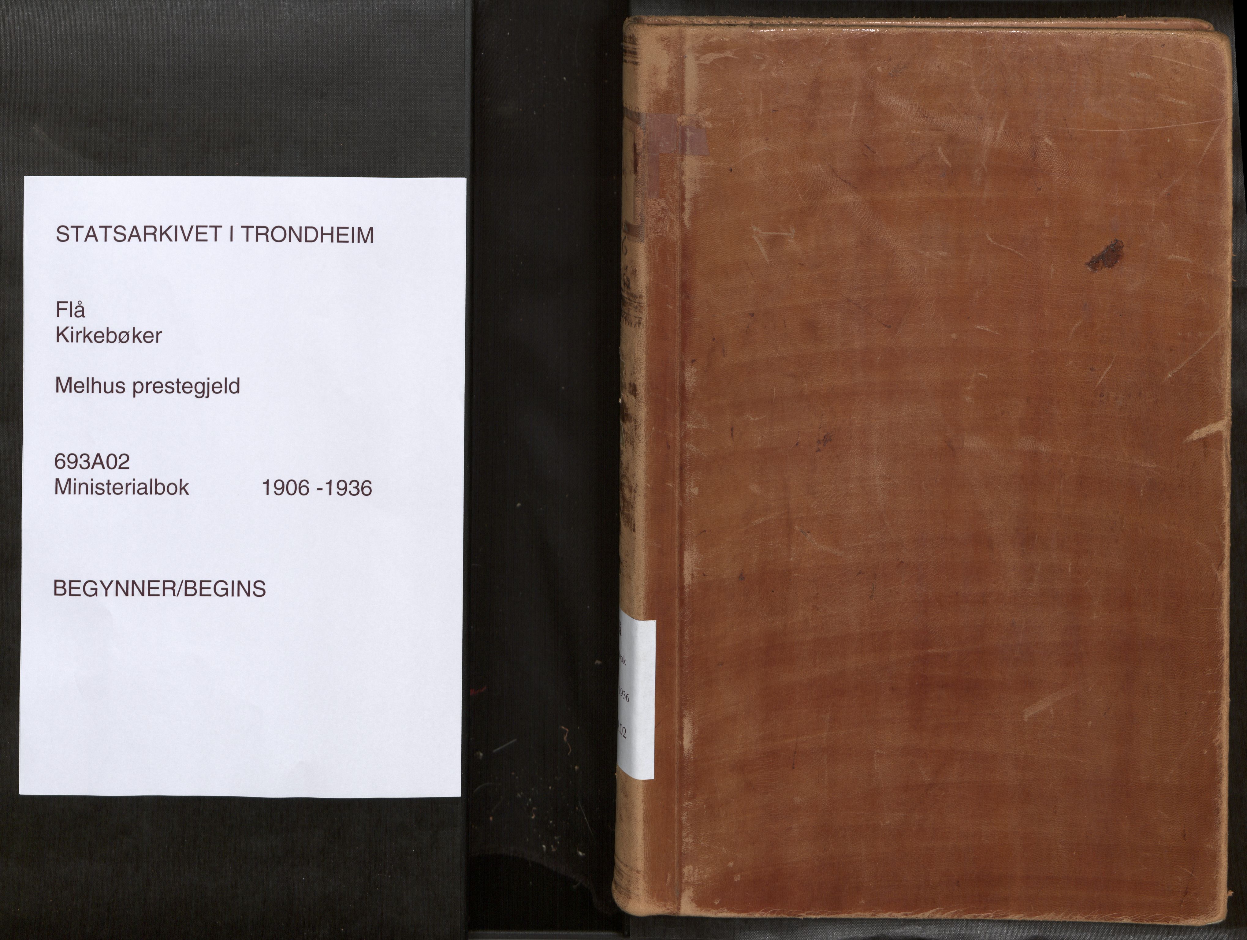 Ministerialprotokoller, klokkerbøker og fødselsregistre - Sør-Trøndelag, SAT/A-1456/693/L1119b: Parish register (official) no. 693A02, 1906-1936