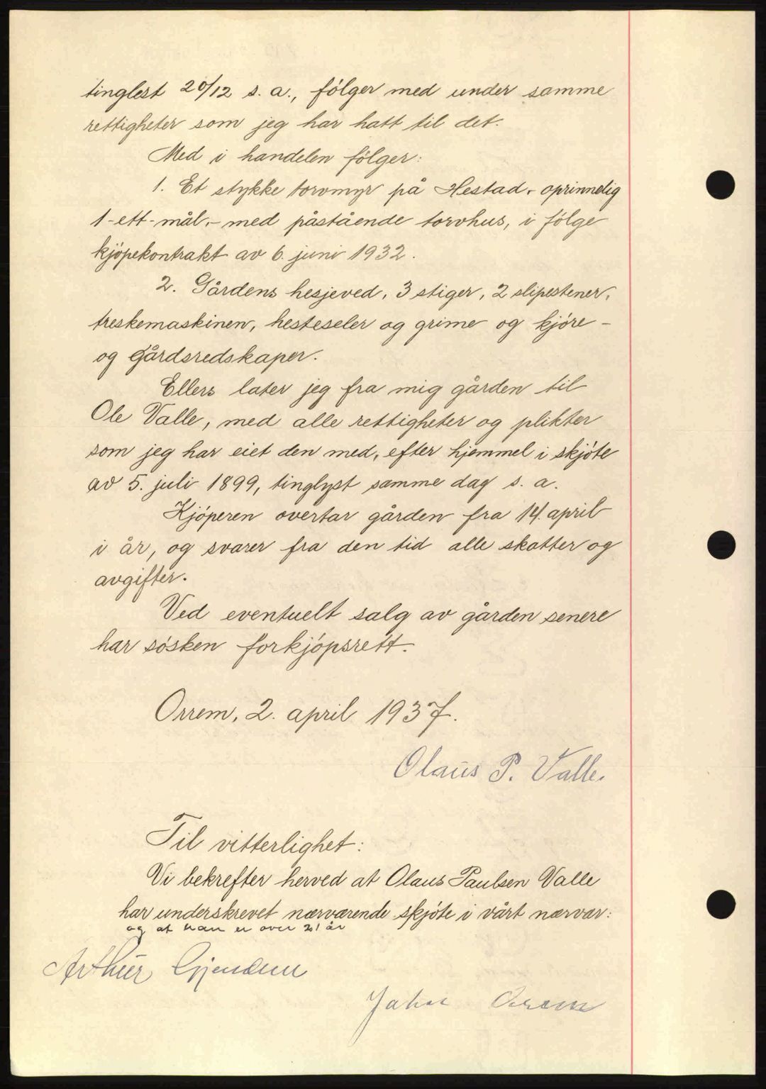 Romsdal sorenskriveri, AV/SAT-A-4149/1/2/2C: Mortgage book no. A3, 1937-1937, Diary no: : 641/1937