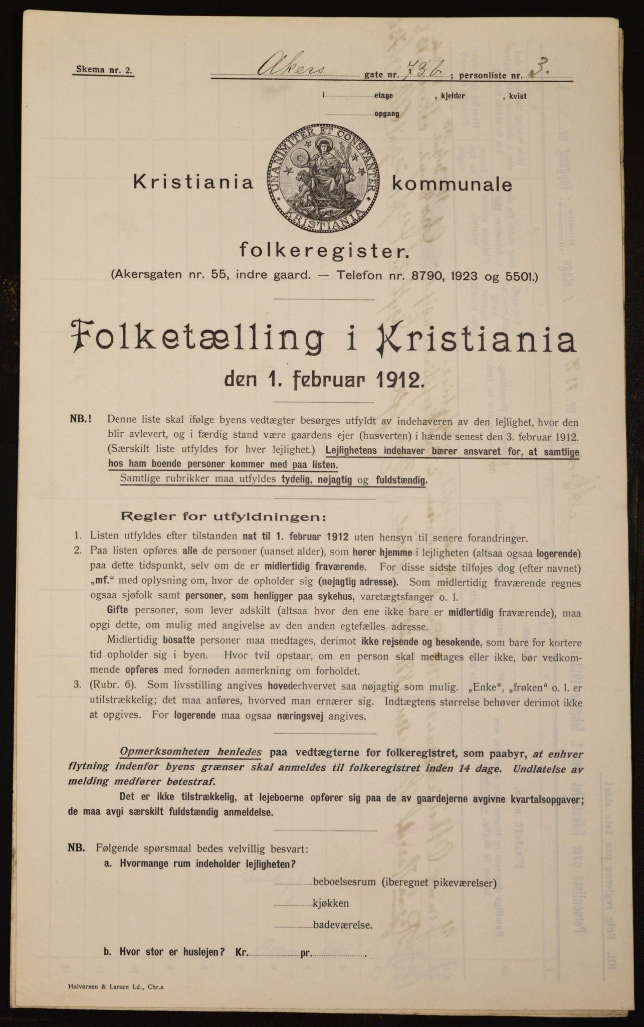 OBA, Municipal Census 1912 for Kristiania, 1912, p. 820