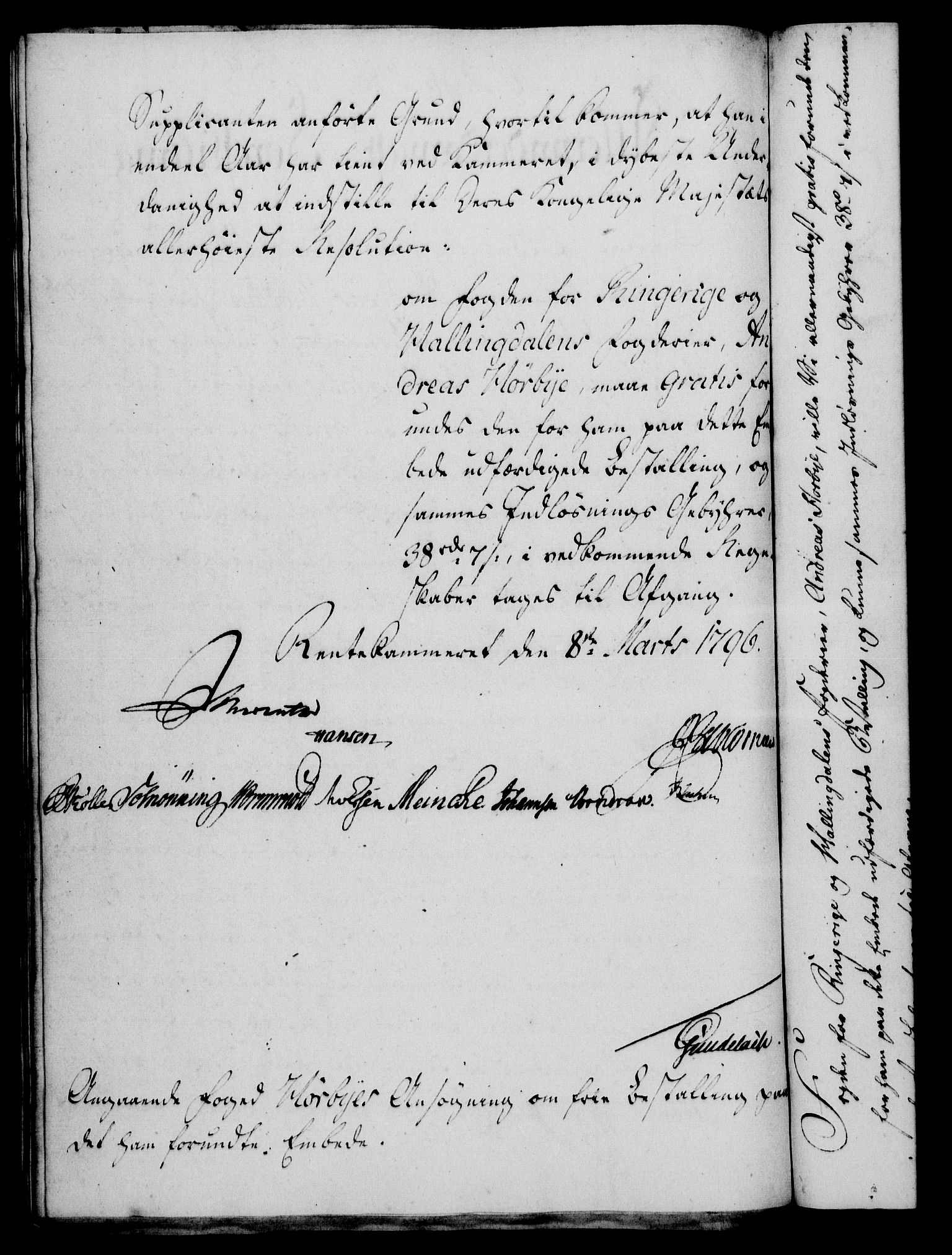 Rentekammeret, Kammerkanselliet, RA/EA-3111/G/Gf/Gfa/L0078: Norsk relasjons- og resolusjonsprotokoll (merket RK 52.78), 1796, p. 103