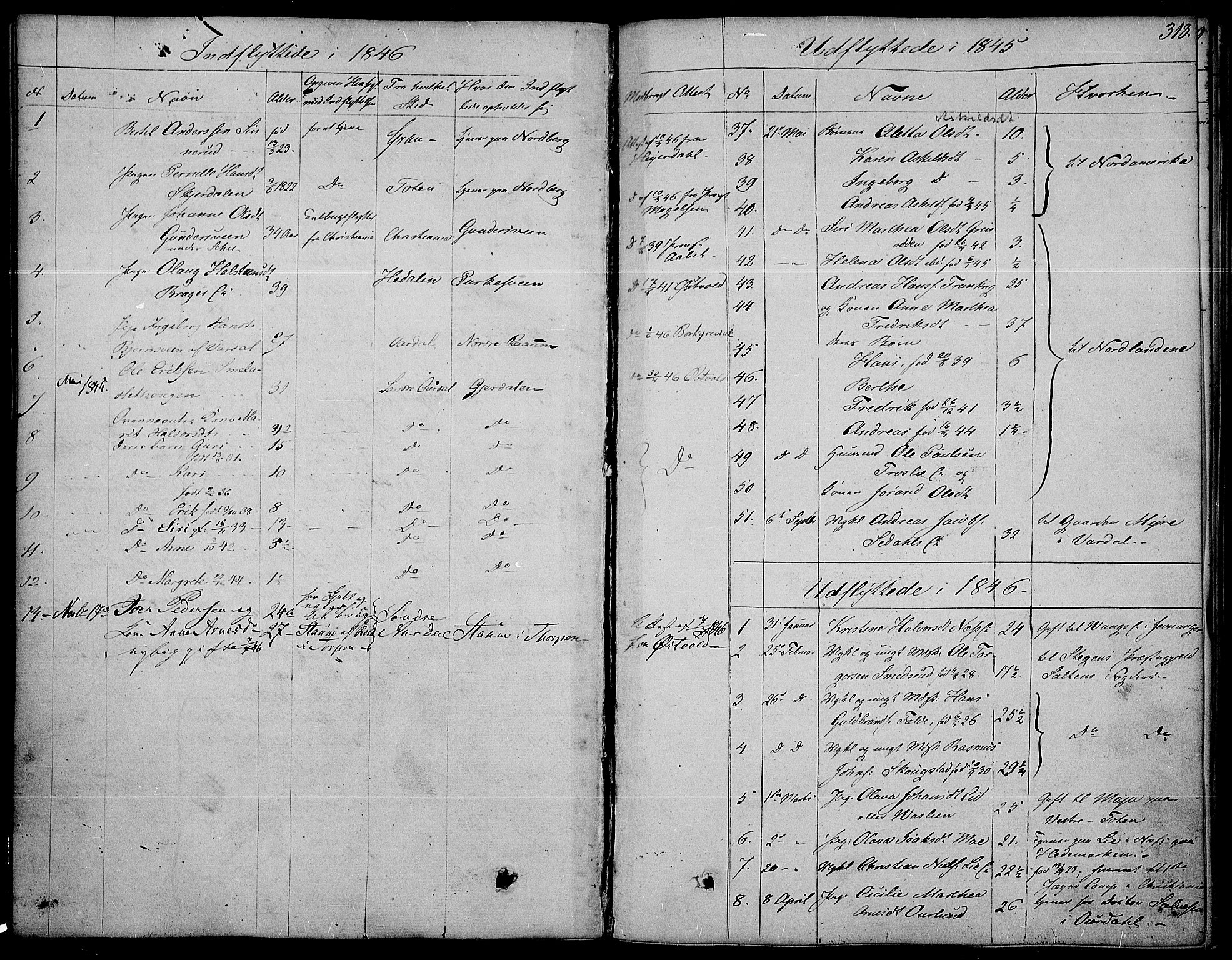 Land prestekontor, SAH/PREST-120/H/Ha/Haa/L0008: Parish register (official) no. 8, 1830-1846, p. 318