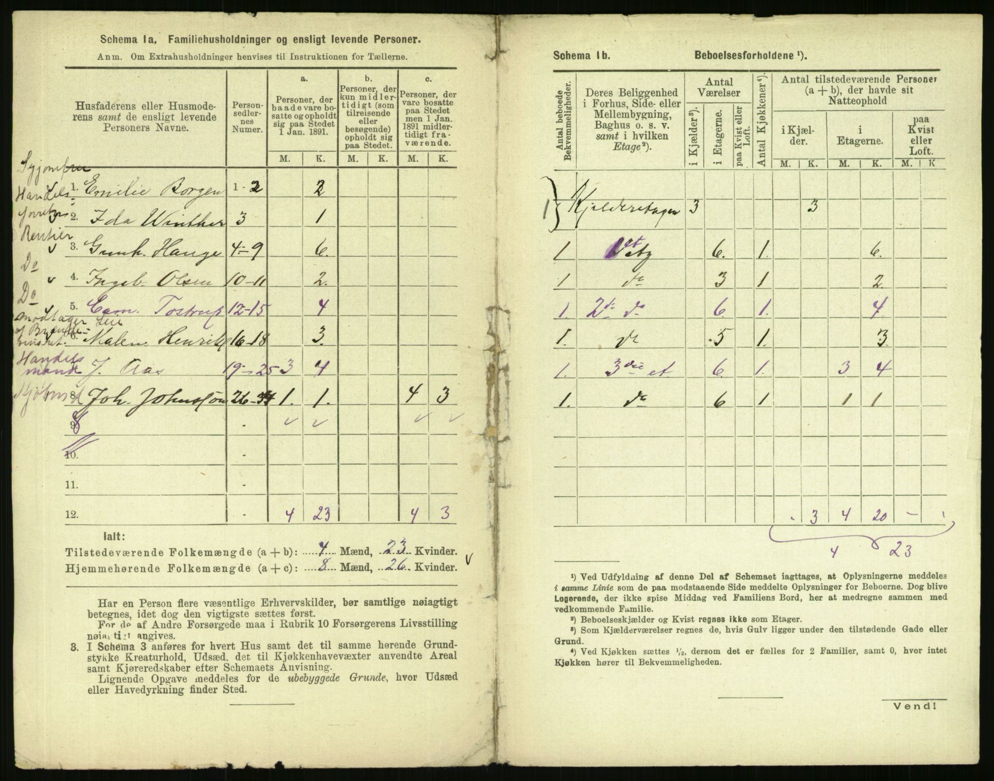 RA, 1891 census for 0301 Kristiania, 1891, p. 47646