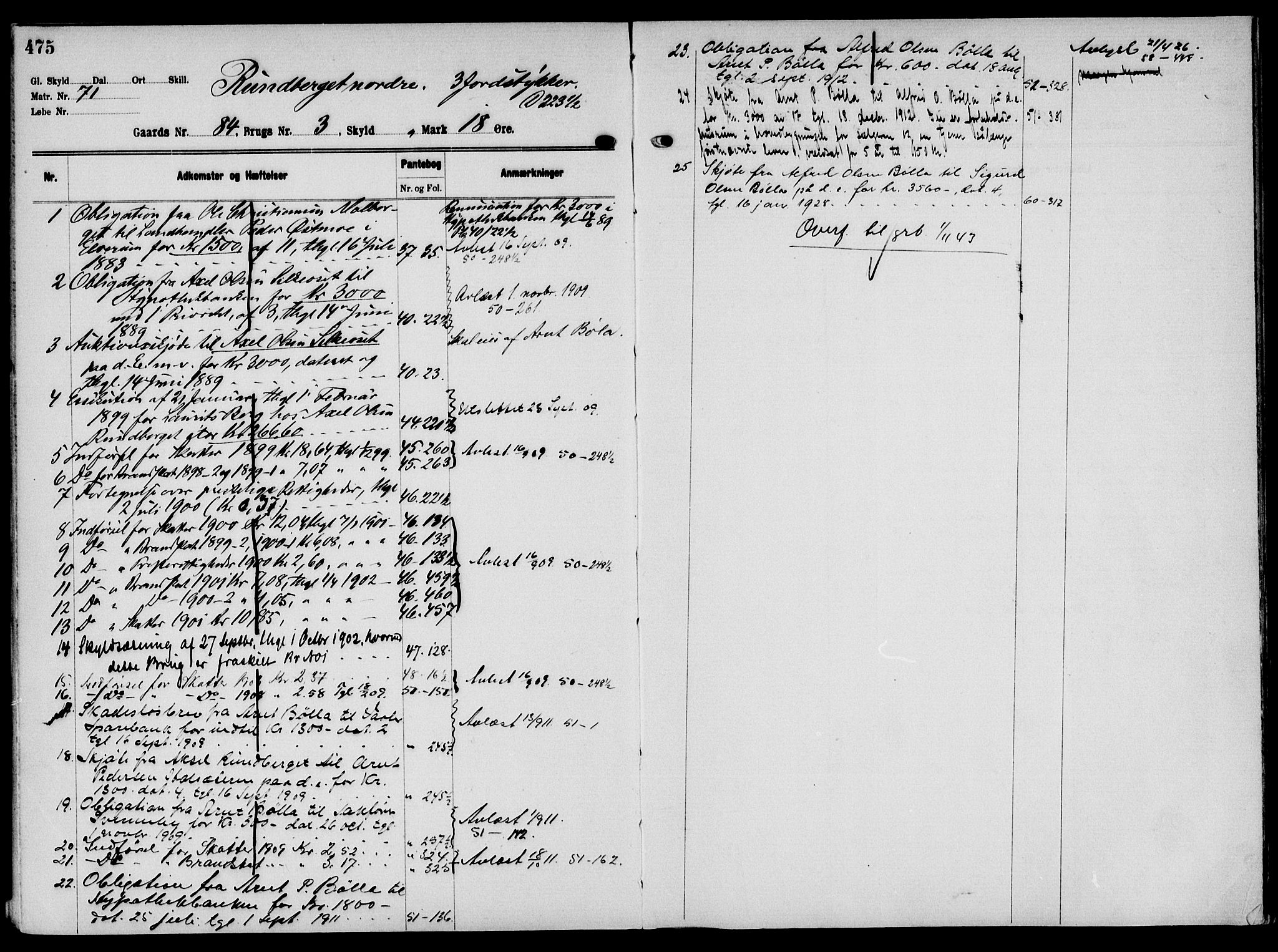 Solør tingrett, AV/SAH-TING-008/H/Ha/Hak/L0006: Mortgage register no. VI, 1900-1935, p. 475