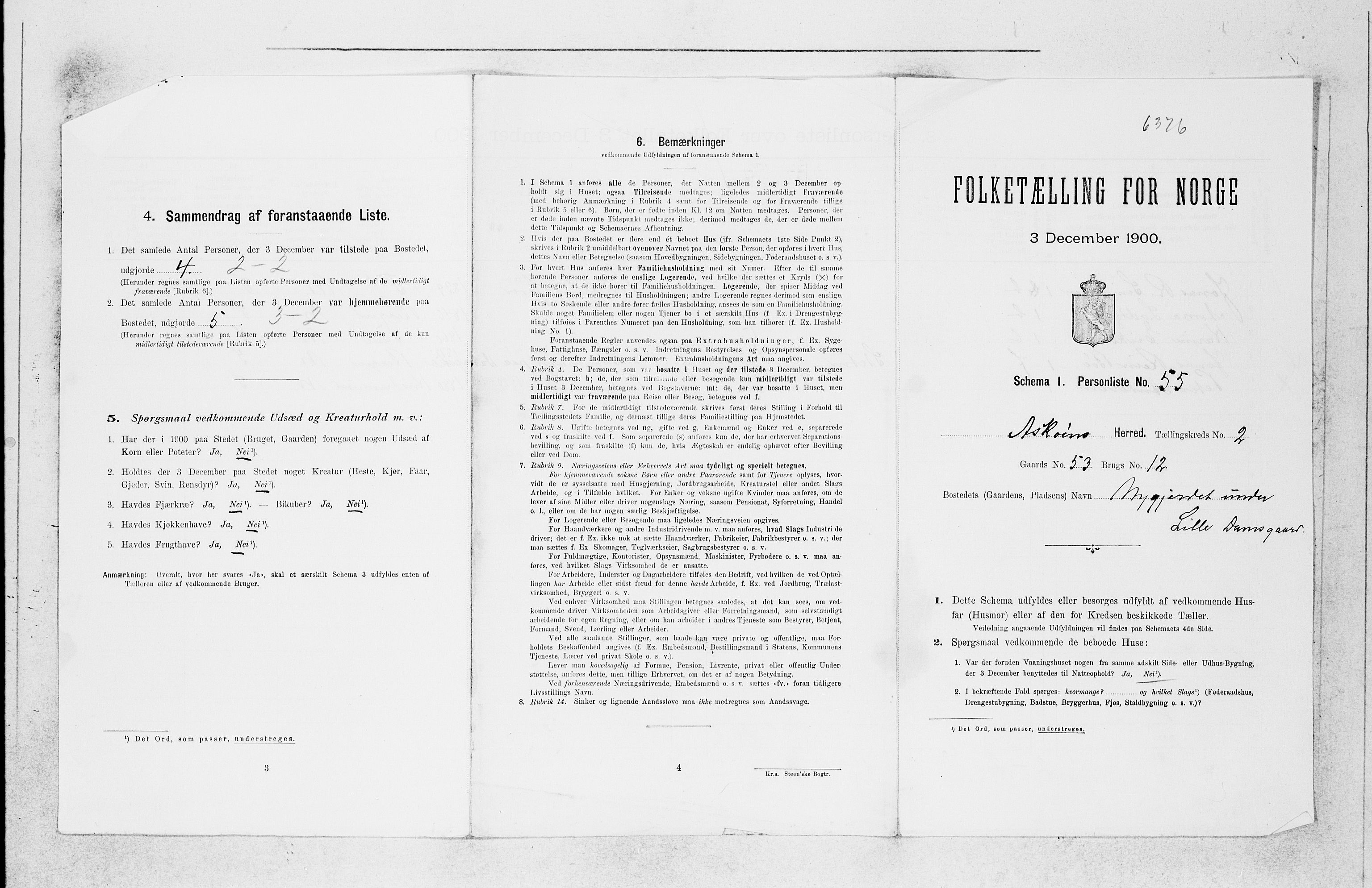 SAB, 1900 census for Askøy, 1900, p. 448