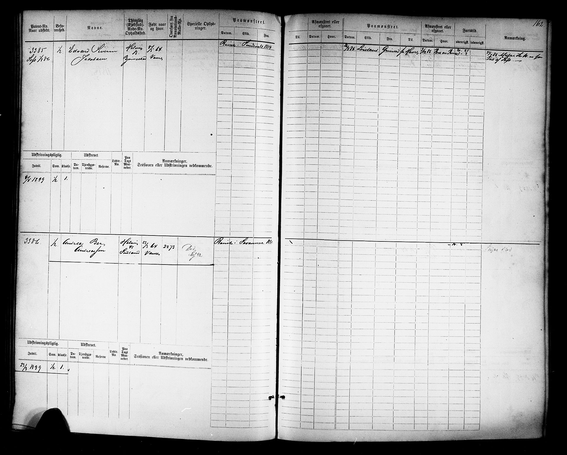 Farsund mønstringskrets, AV/SAK-2031-0017/F/Fb/L0019: Hovedrulle nr 3067-3832, Z-11, 1882-1922, p. 166