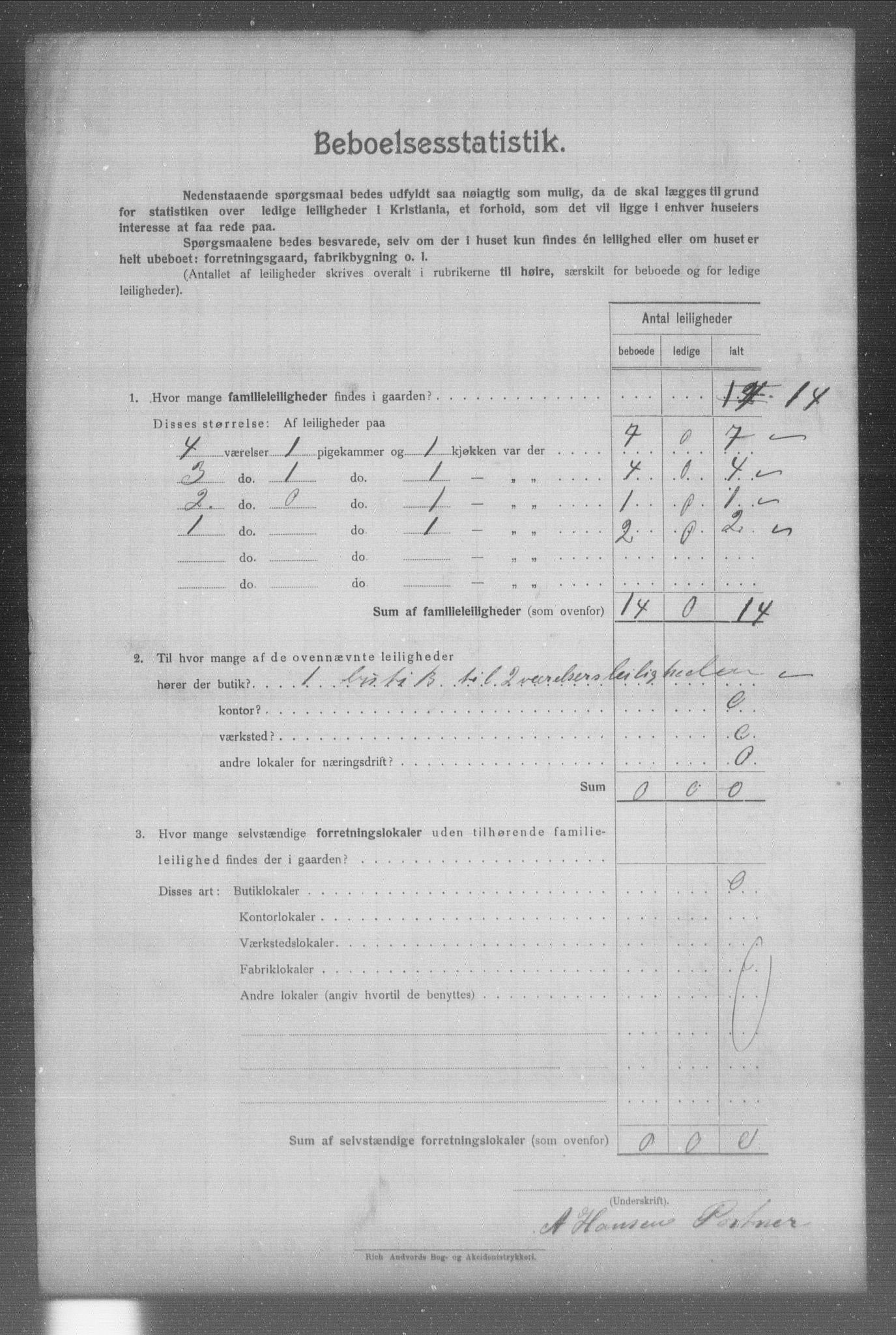 OBA, Municipal Census 1904 for Kristiania, 1904, p. 1949