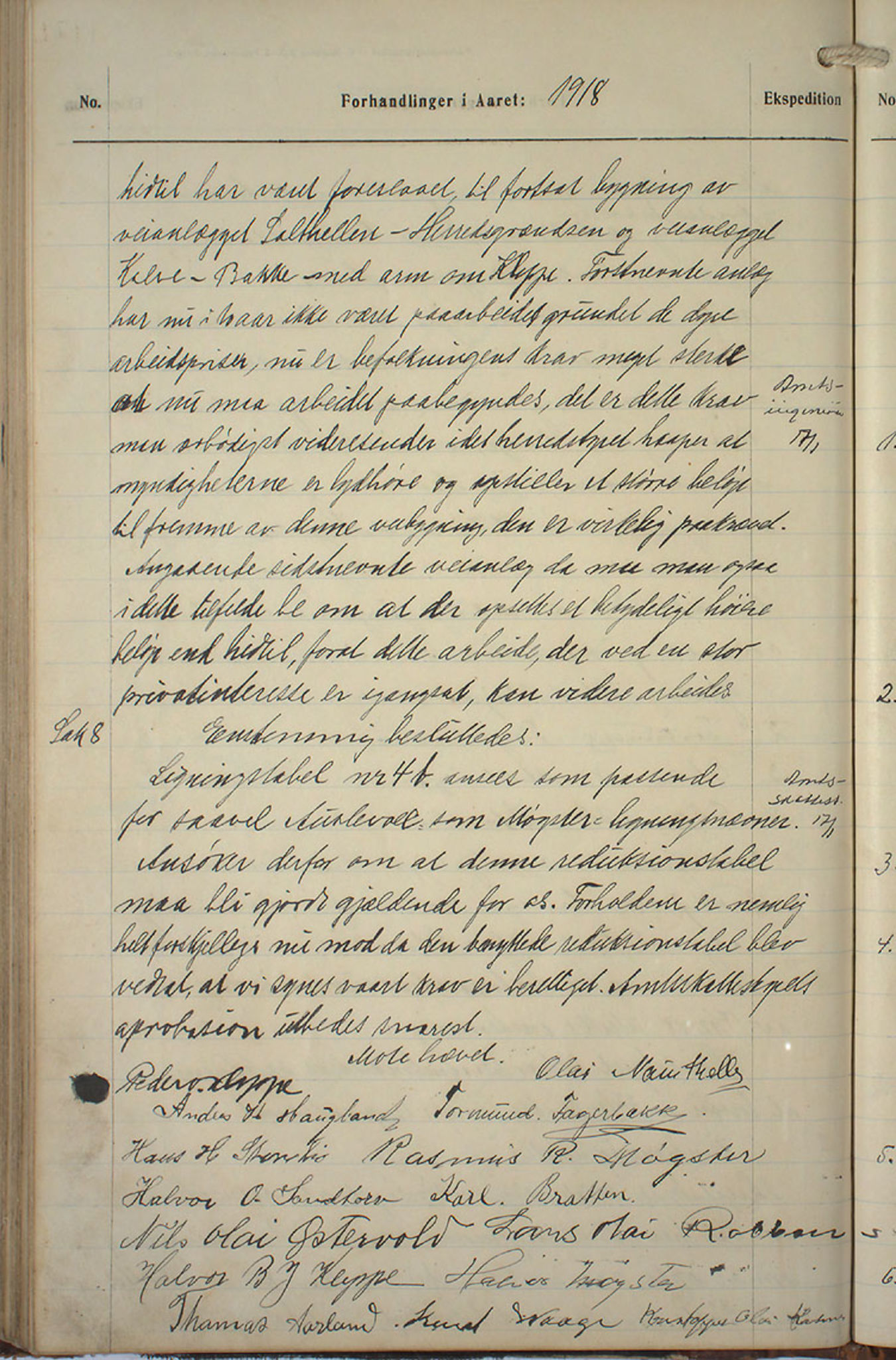 Austevoll kommune. Formannskapet, IKAH/1244-021/A/Aa/L0002b: Møtebok for heradstyret, 1910-1919, p. 342