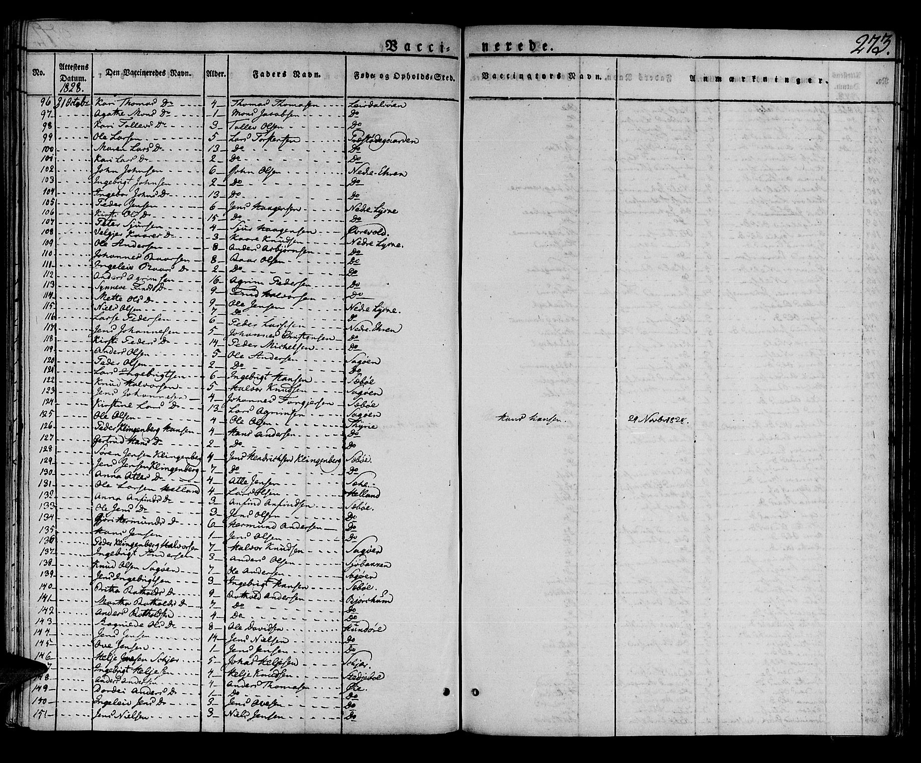 Lærdal sokneprestembete, AV/SAB-A-81201: Parish register (official) no. A 5, 1822-1834, p. 273