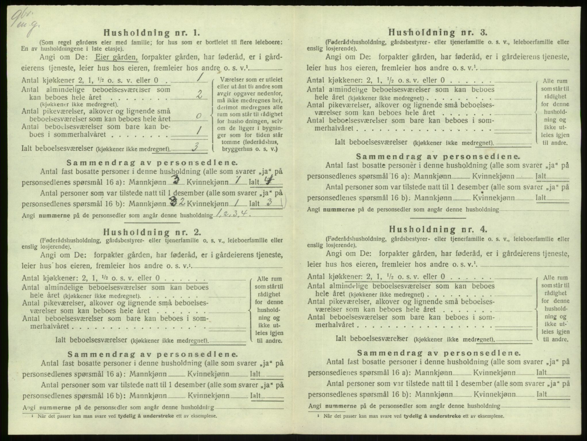 SAB, 1920 census for Masfjorden, 1920, p. 296