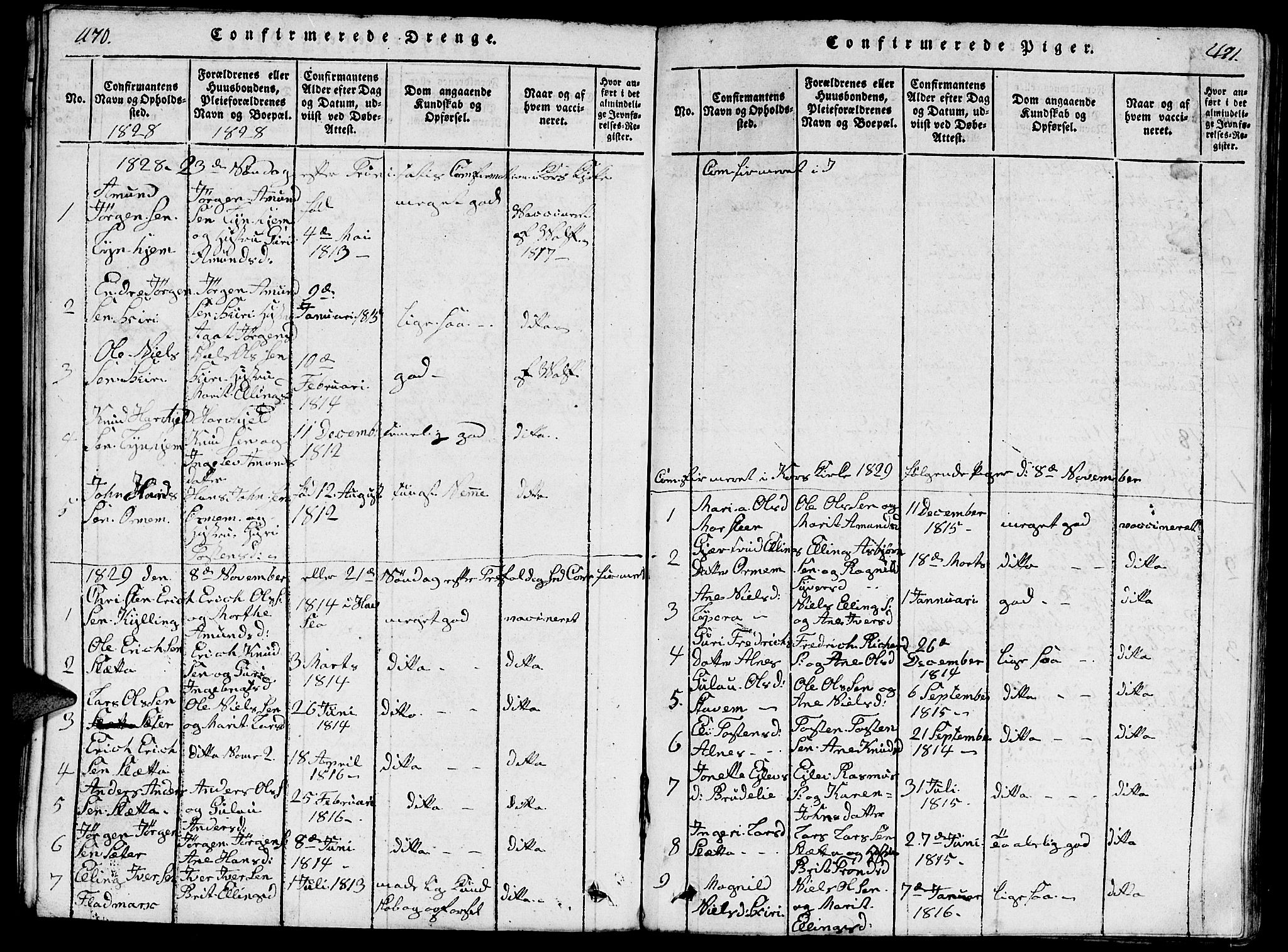 Ministerialprotokoller, klokkerbøker og fødselsregistre - Møre og Romsdal, AV/SAT-A-1454/546/L0595: Parish register (copy) no. 546C01, 1818-1836, p. 470-471