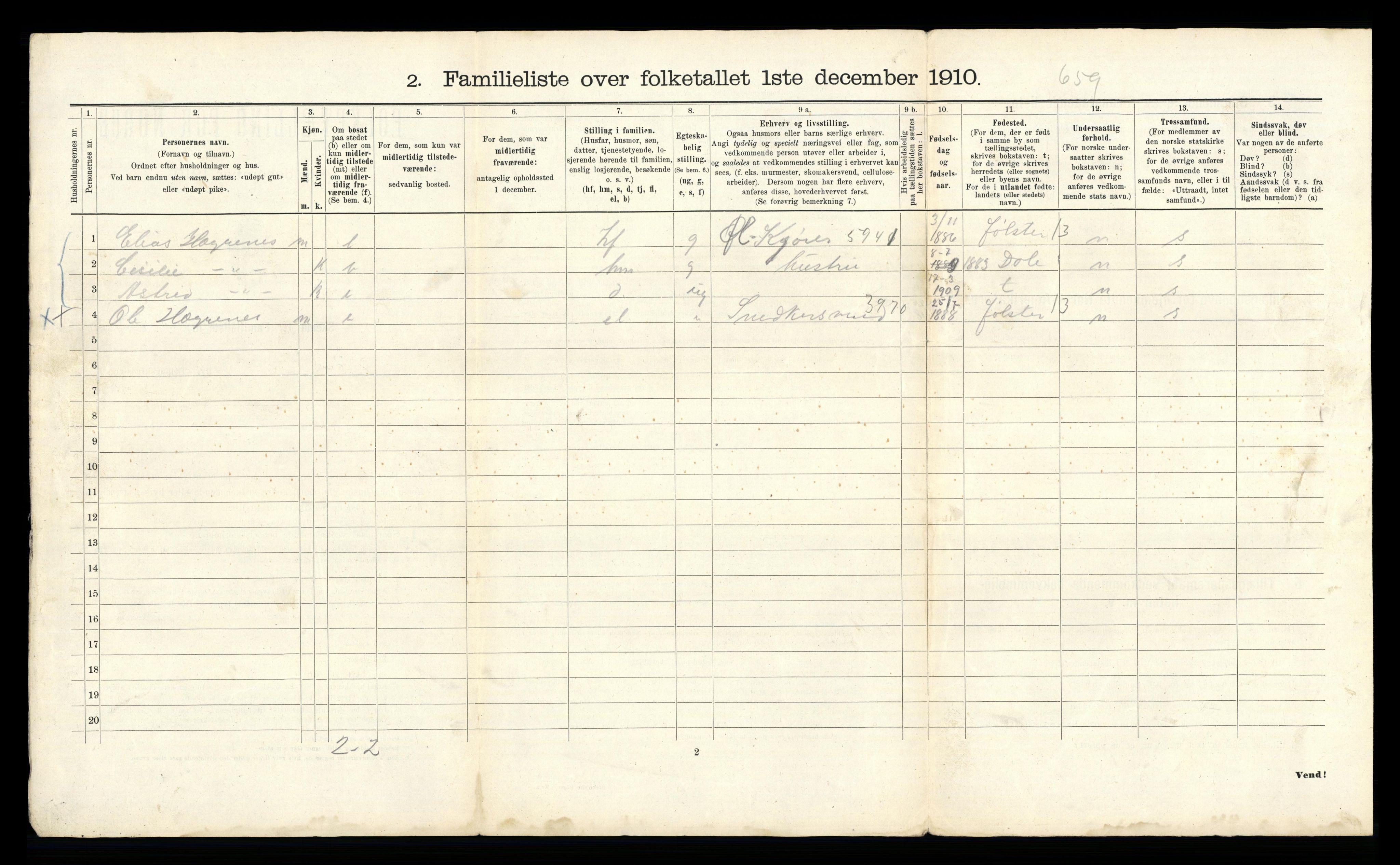 RA, 1910 census for Bergen, 1910, p. 34710