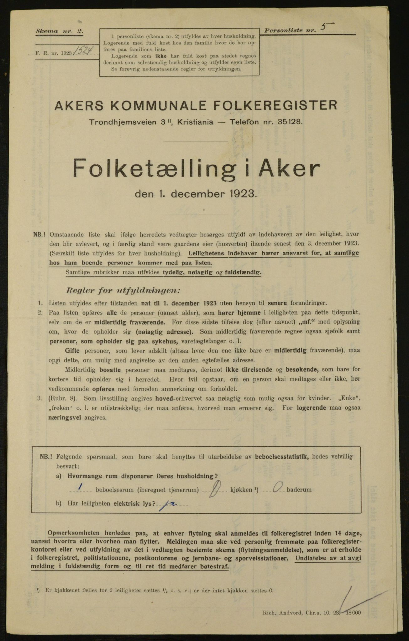 , Municipal Census 1923 for Aker, 1923, p. 31967