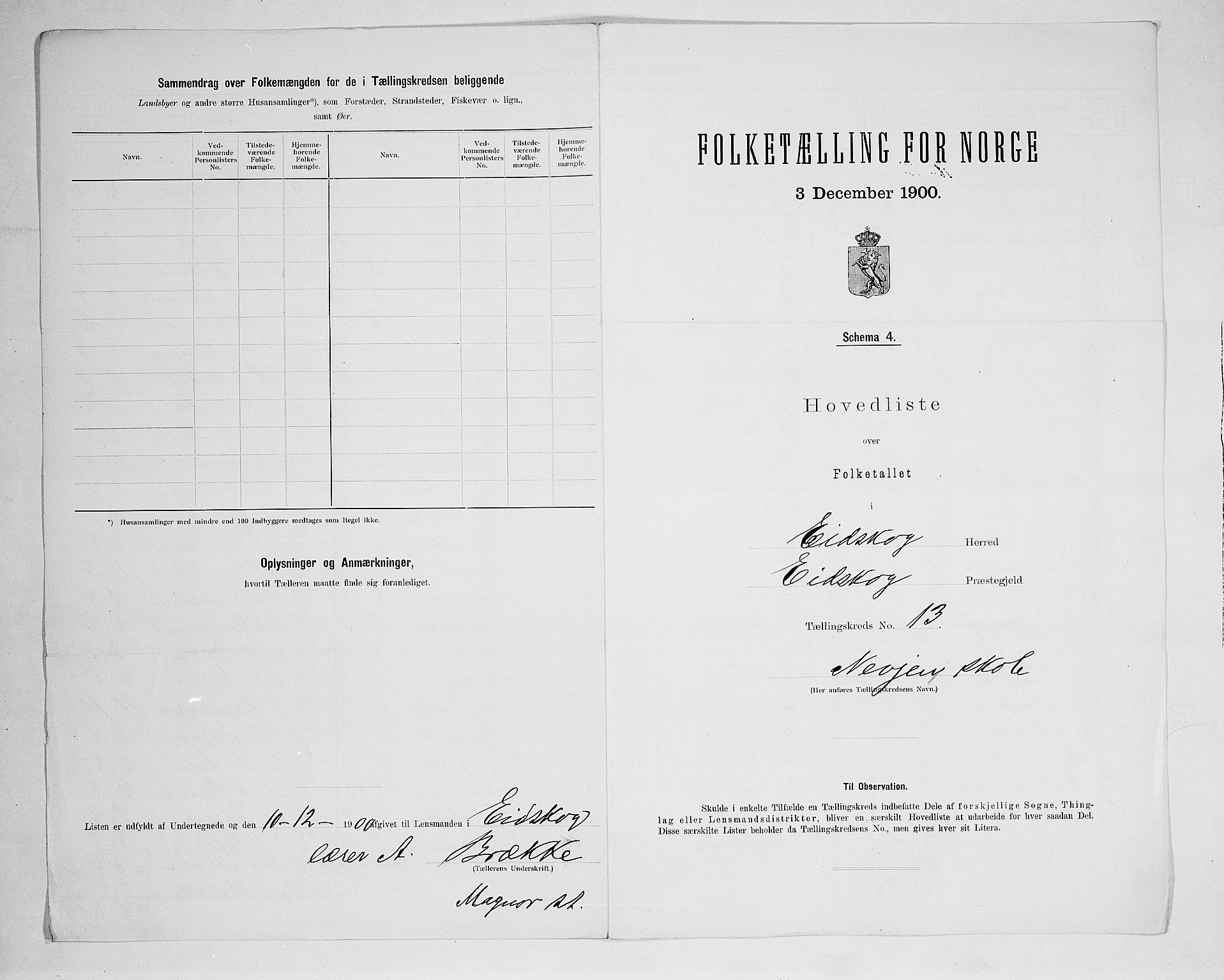 SAH, 1900 census for Eidskog, 1900, p. 49