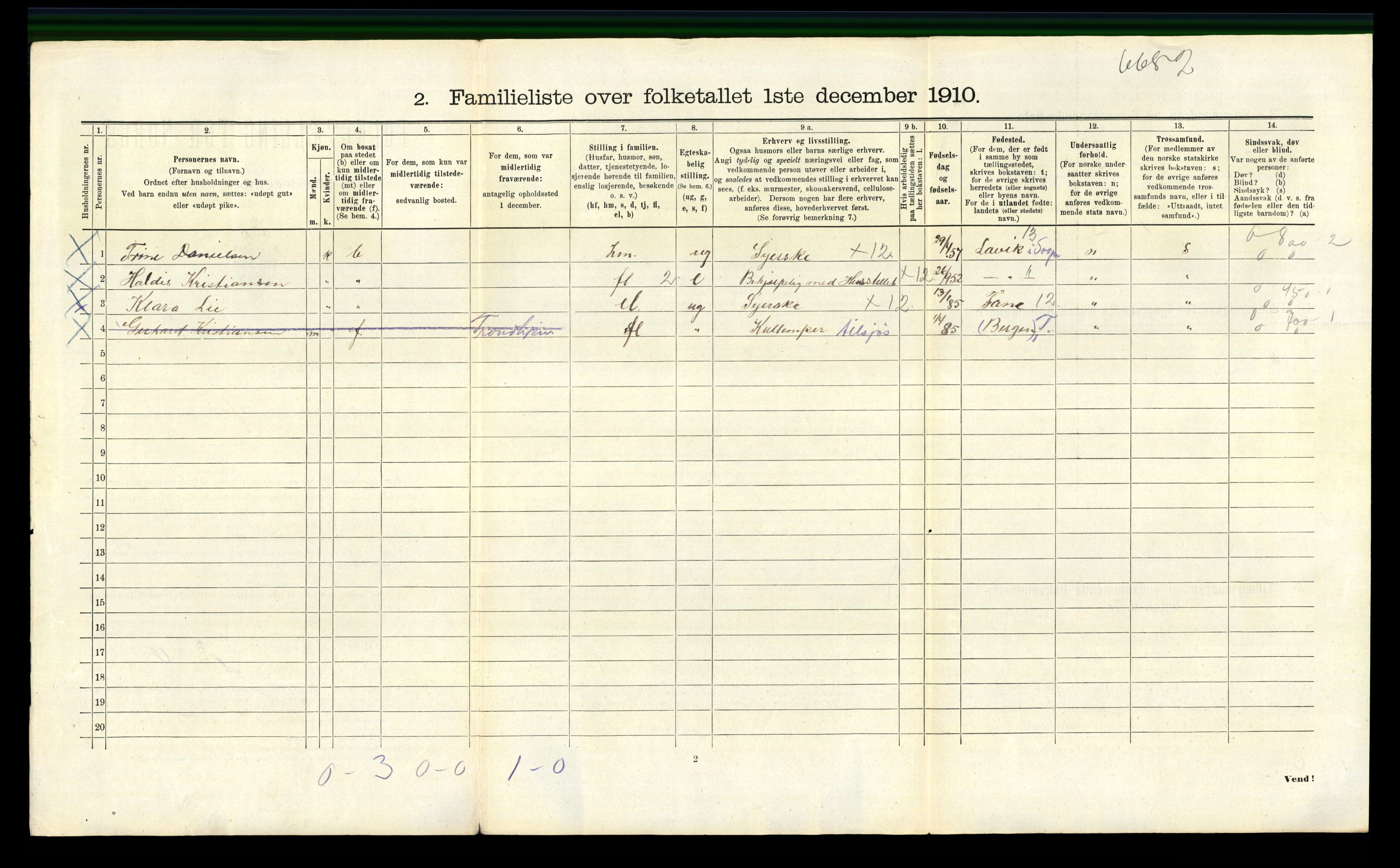 RA, 1910 census for Bergen, 1910, p. 20348