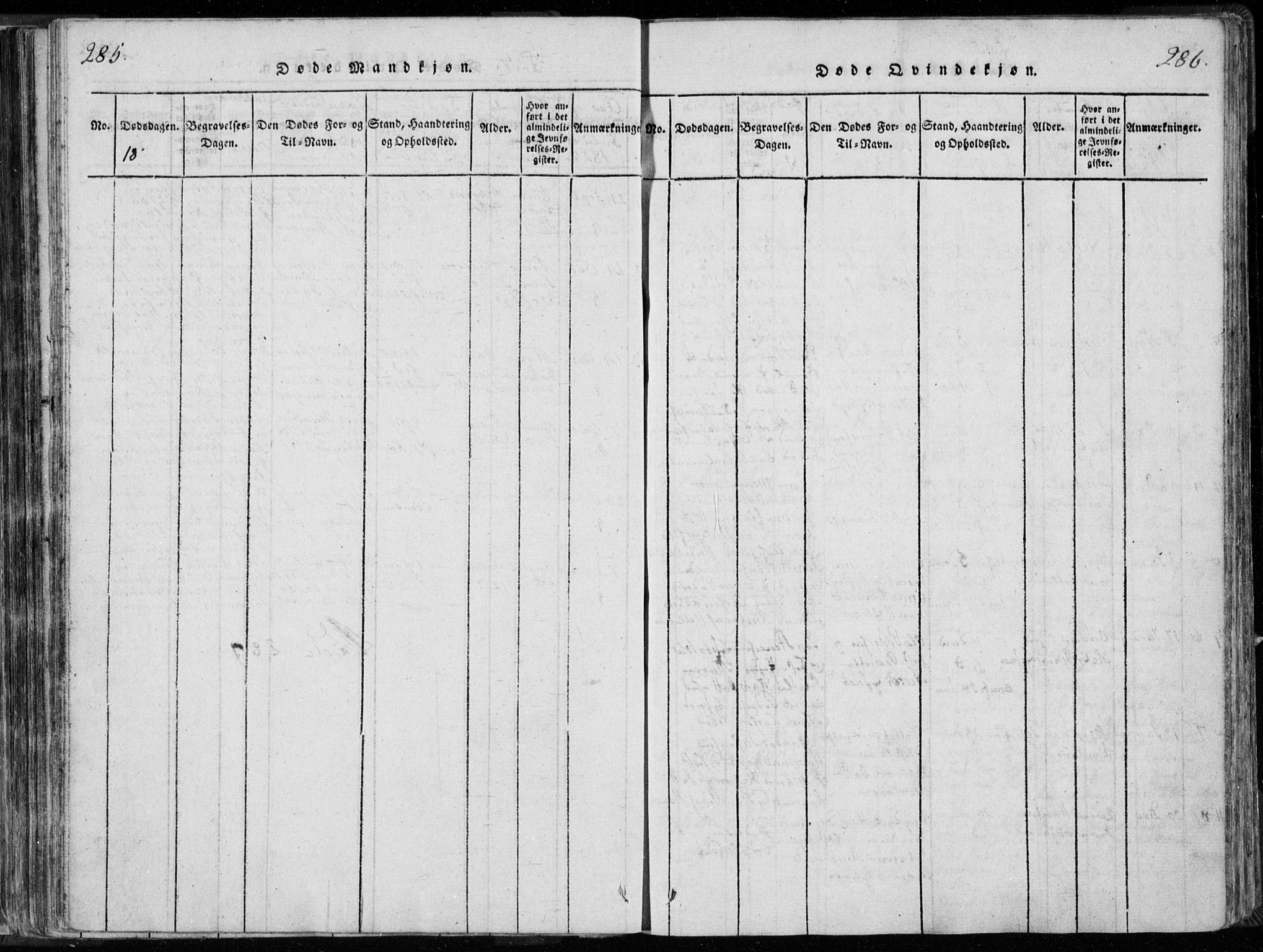 Hedrum kirkebøker, AV/SAKO-A-344/F/Fa/L0004: Parish register (official) no. I 4, 1817-1835, p. 285-286