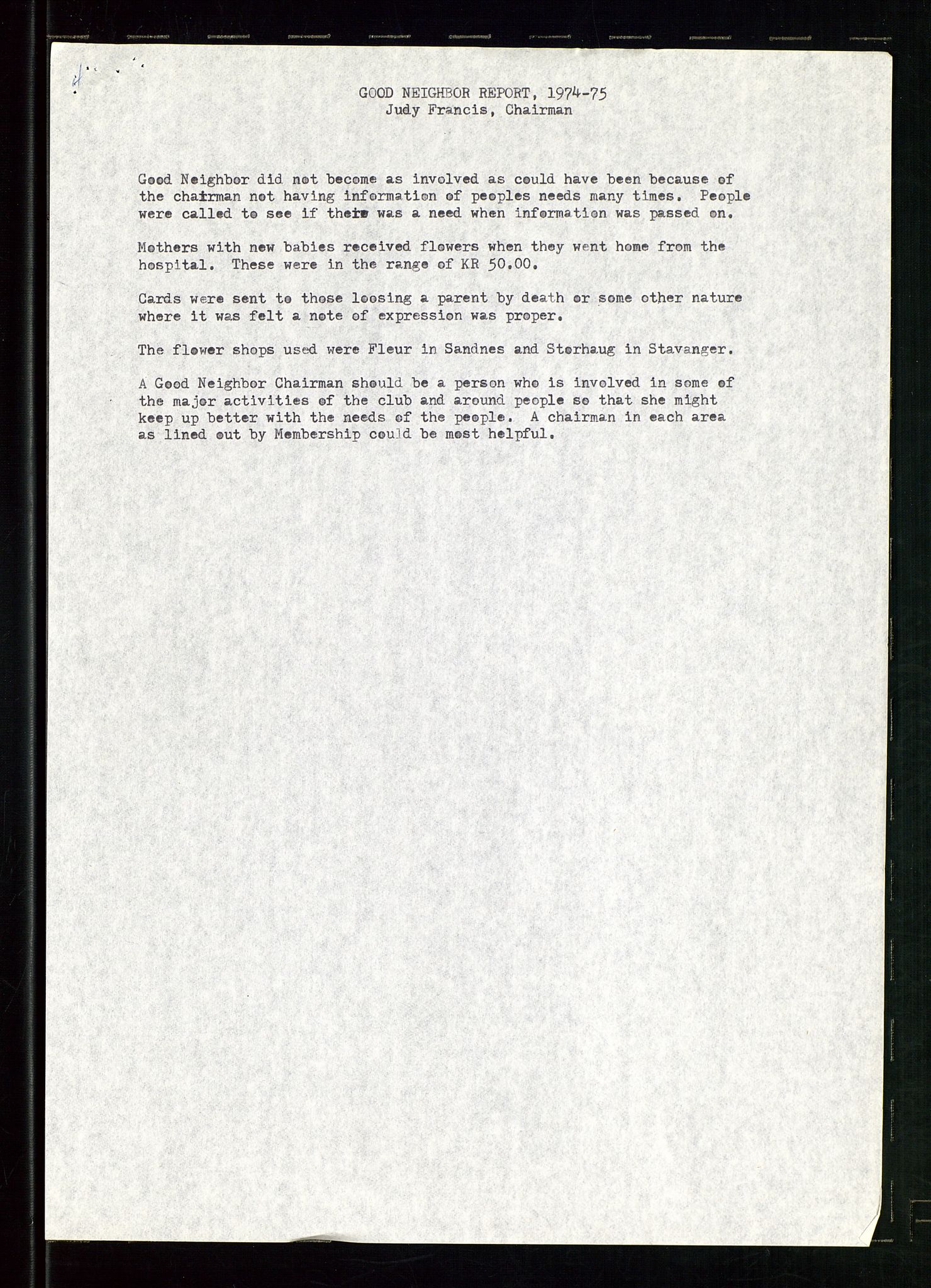 PA 1547 - Petroleum Wives Club, AV/SAST-A-101974/D/Da/L0001: President's file, 1975-1980