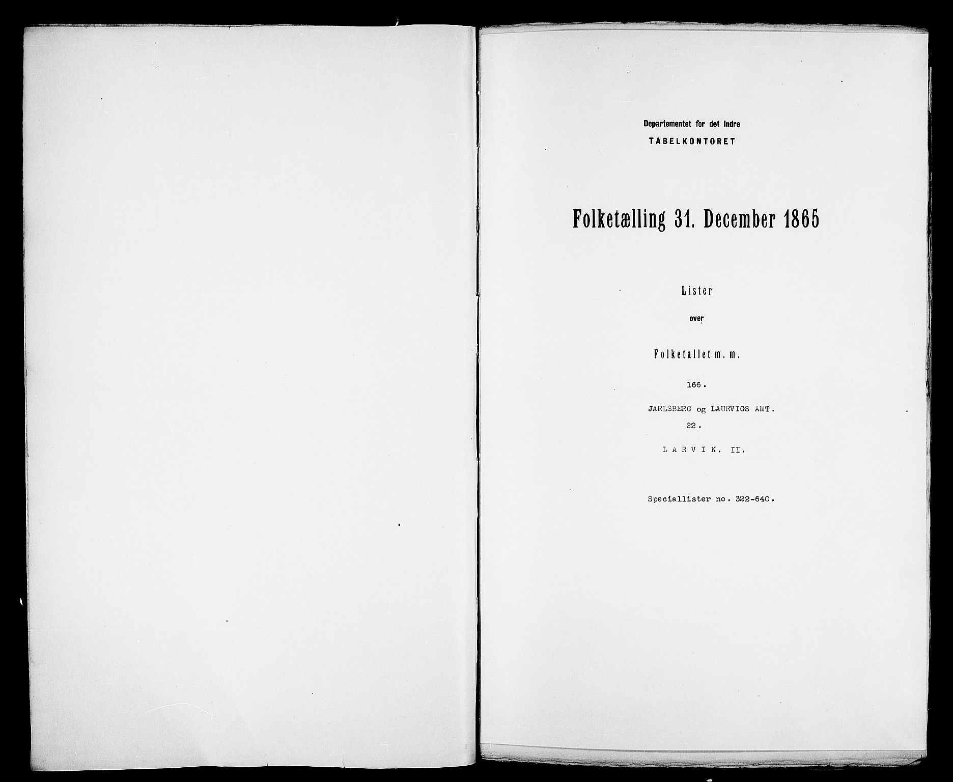 RA, 1865 census for Larvik, 1865, p. 666
