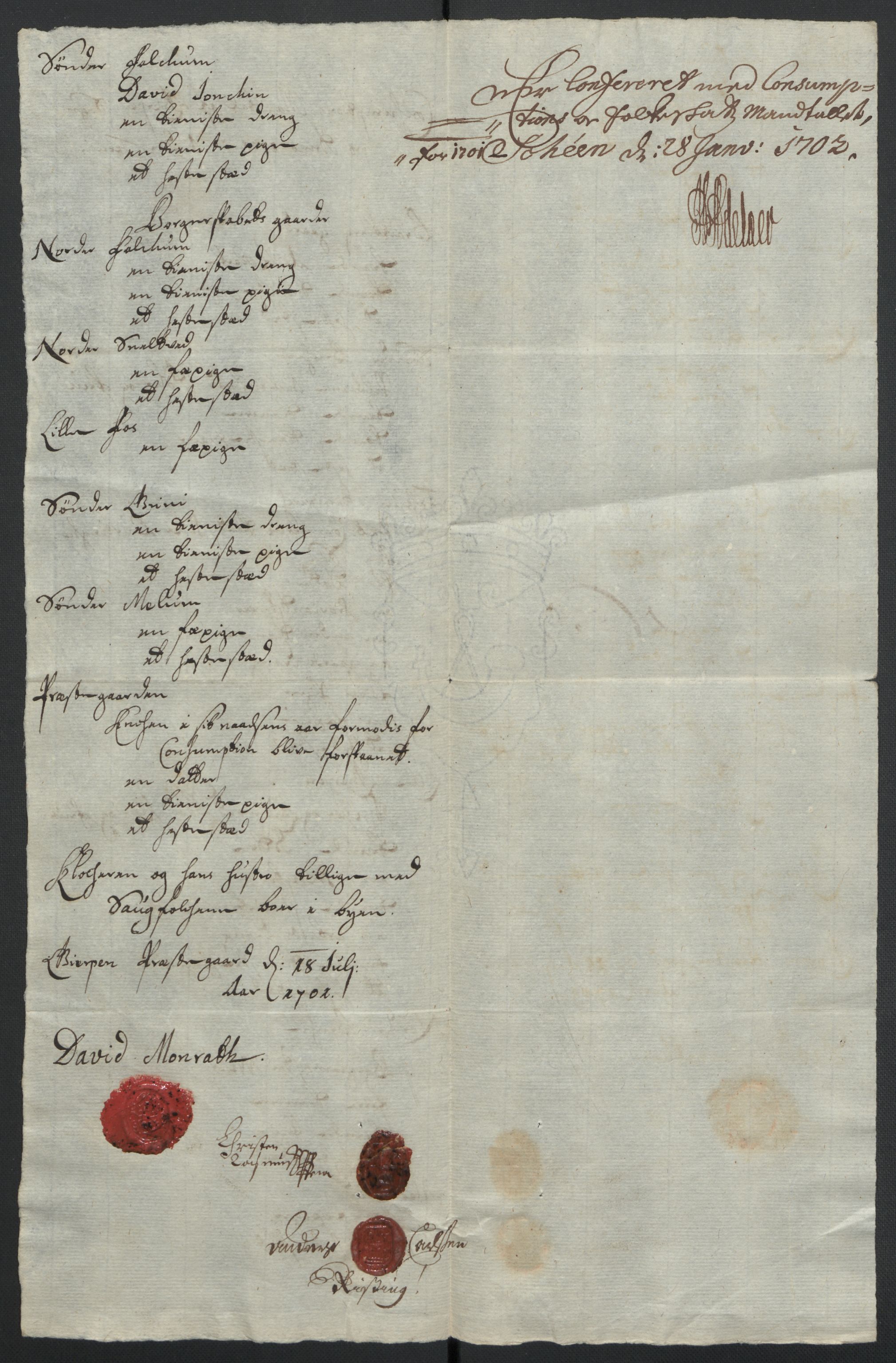 Rentekammeret inntil 1814, Reviderte regnskaper, Fogderegnskap, AV/RA-EA-4092/R36/L2105: Fogderegnskap Øvre og Nedre Telemark og Bamble, 1701, p. 205