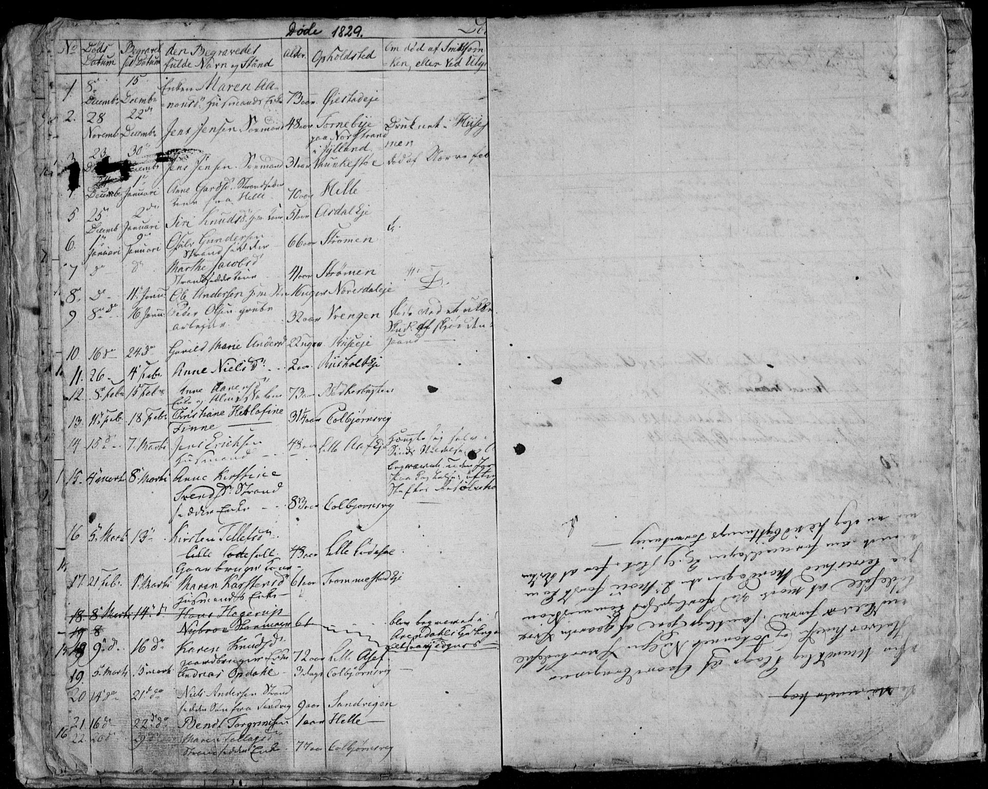 Øyestad sokneprestkontor, AV/SAK-1111-0049/F/Fb/L0004: Parish register (copy) no. B 4, 1828-1833