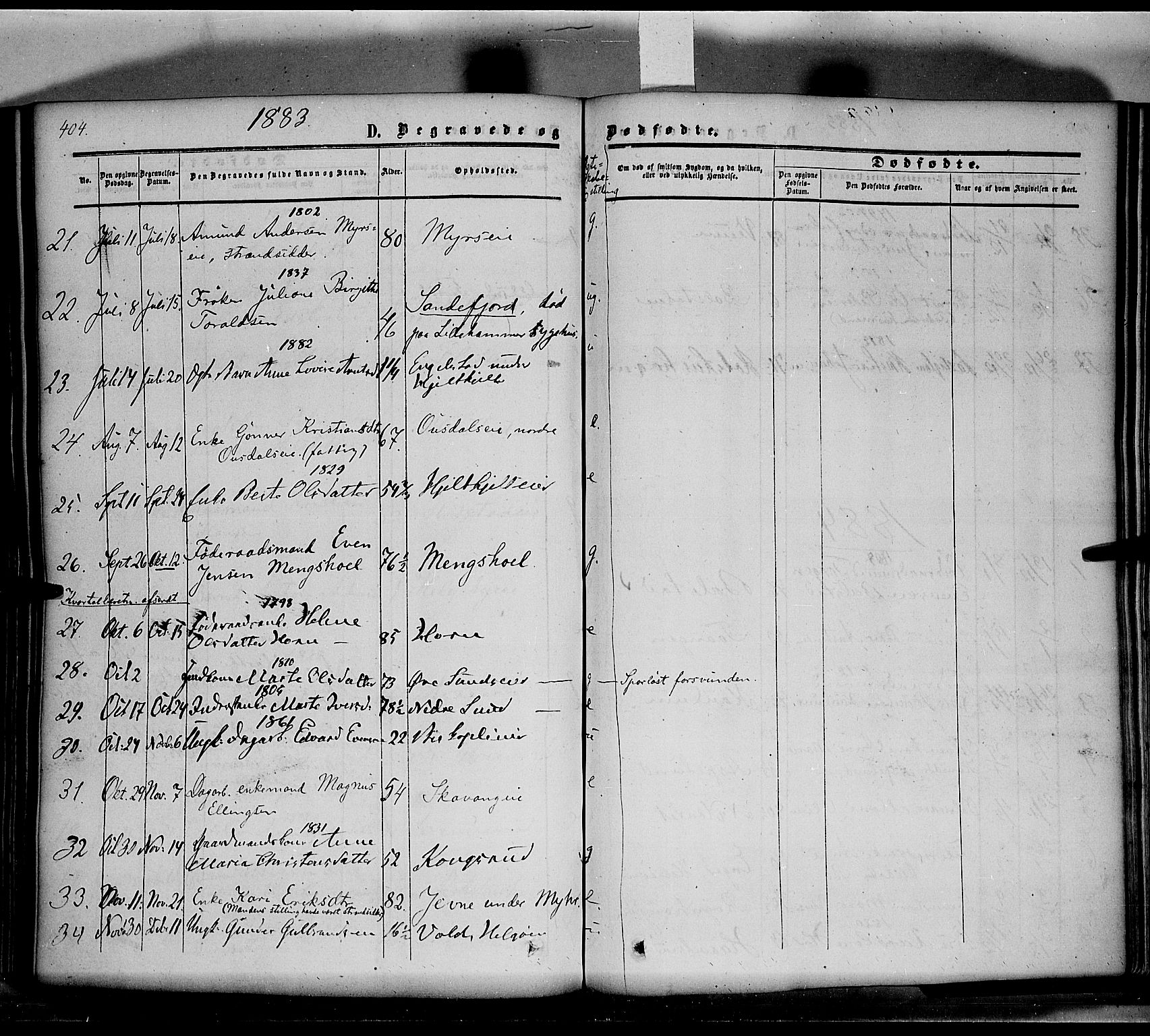 Nes prestekontor, Hedmark, SAH/PREST-020/K/Ka/L0004: Parish register (official) no. 4, 1852-1886, p. 404