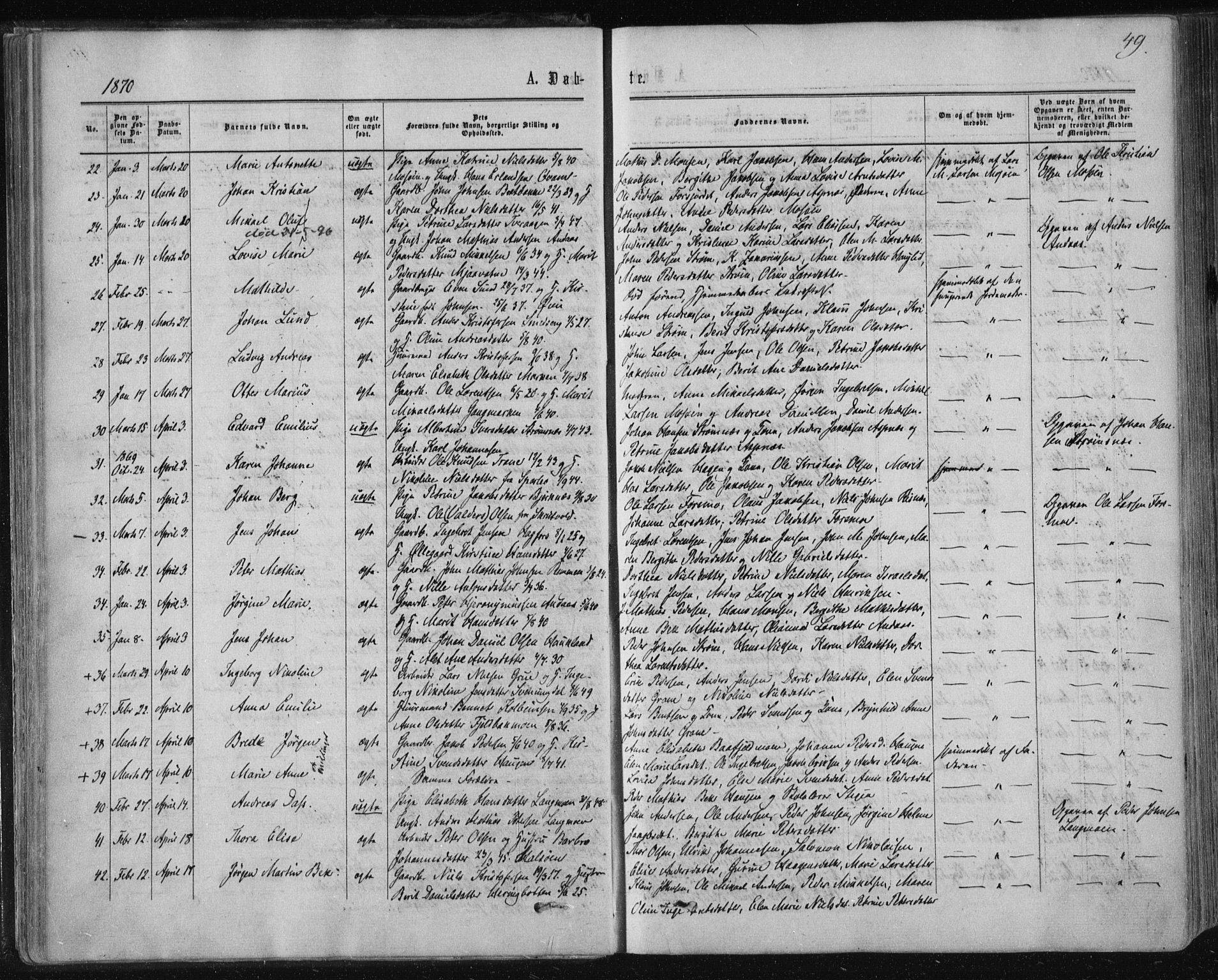 Ministerialprotokoller, klokkerbøker og fødselsregistre - Nordland, AV/SAT-A-1459/820/L0294: Parish register (official) no. 820A15, 1866-1879, p. 49