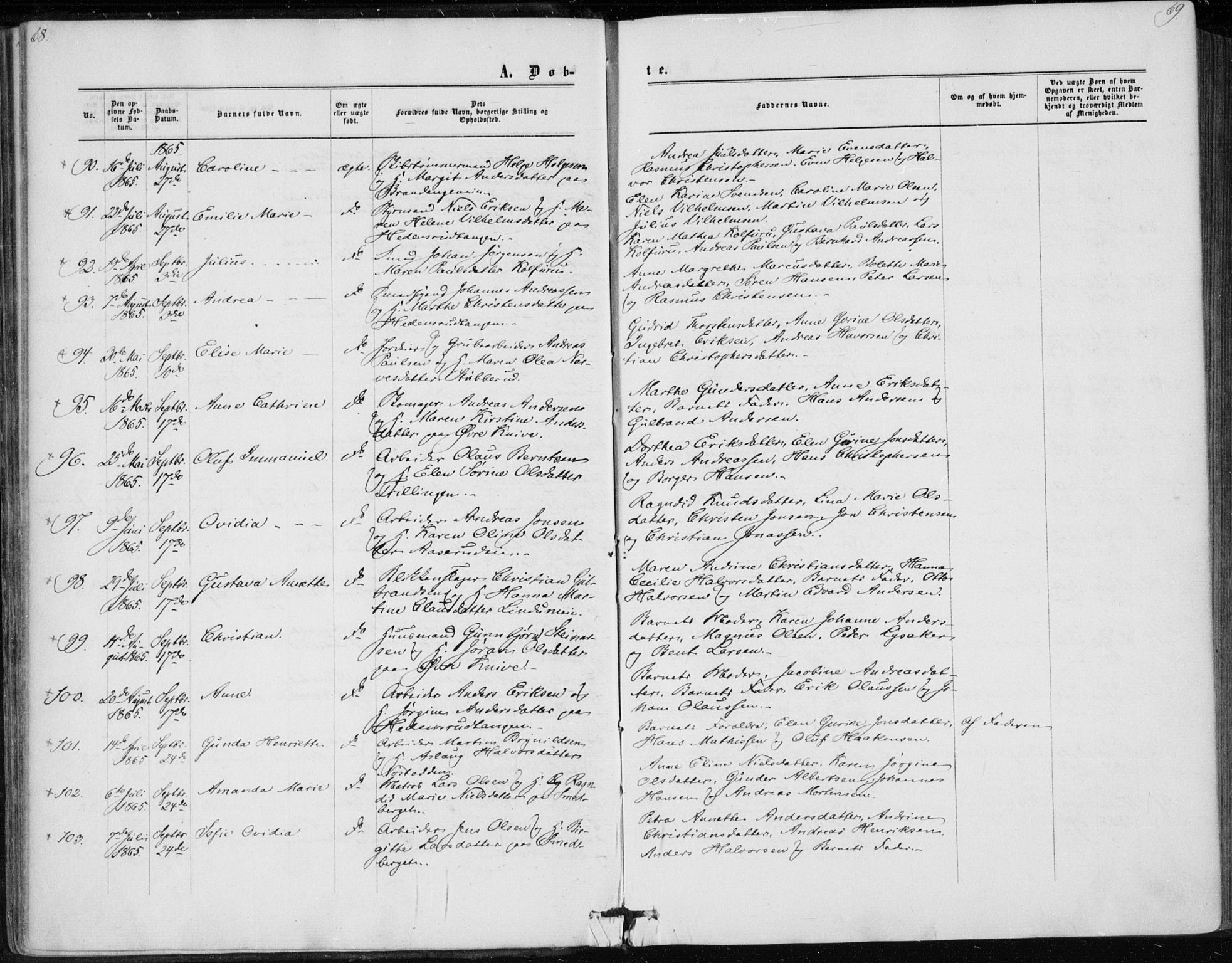 Skoger kirkebøker, AV/SAKO-A-59/F/Fa/L0004: Parish register (official) no. I 4, 1862-1872, p. 68-69