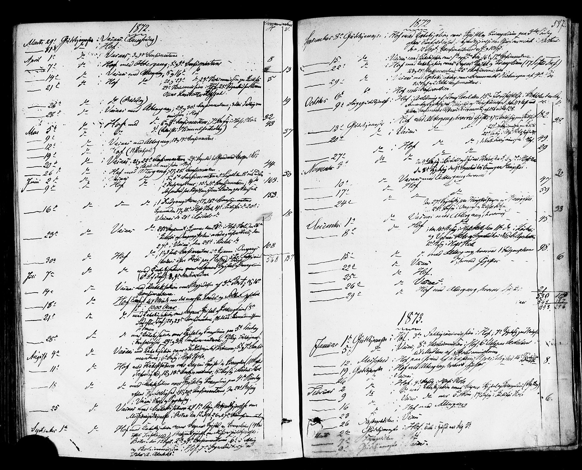 Hof kirkebøker, SAKO/A-64/F/Fa/L0006: Parish register (official) no. I 6, 1851-1877, p. 547