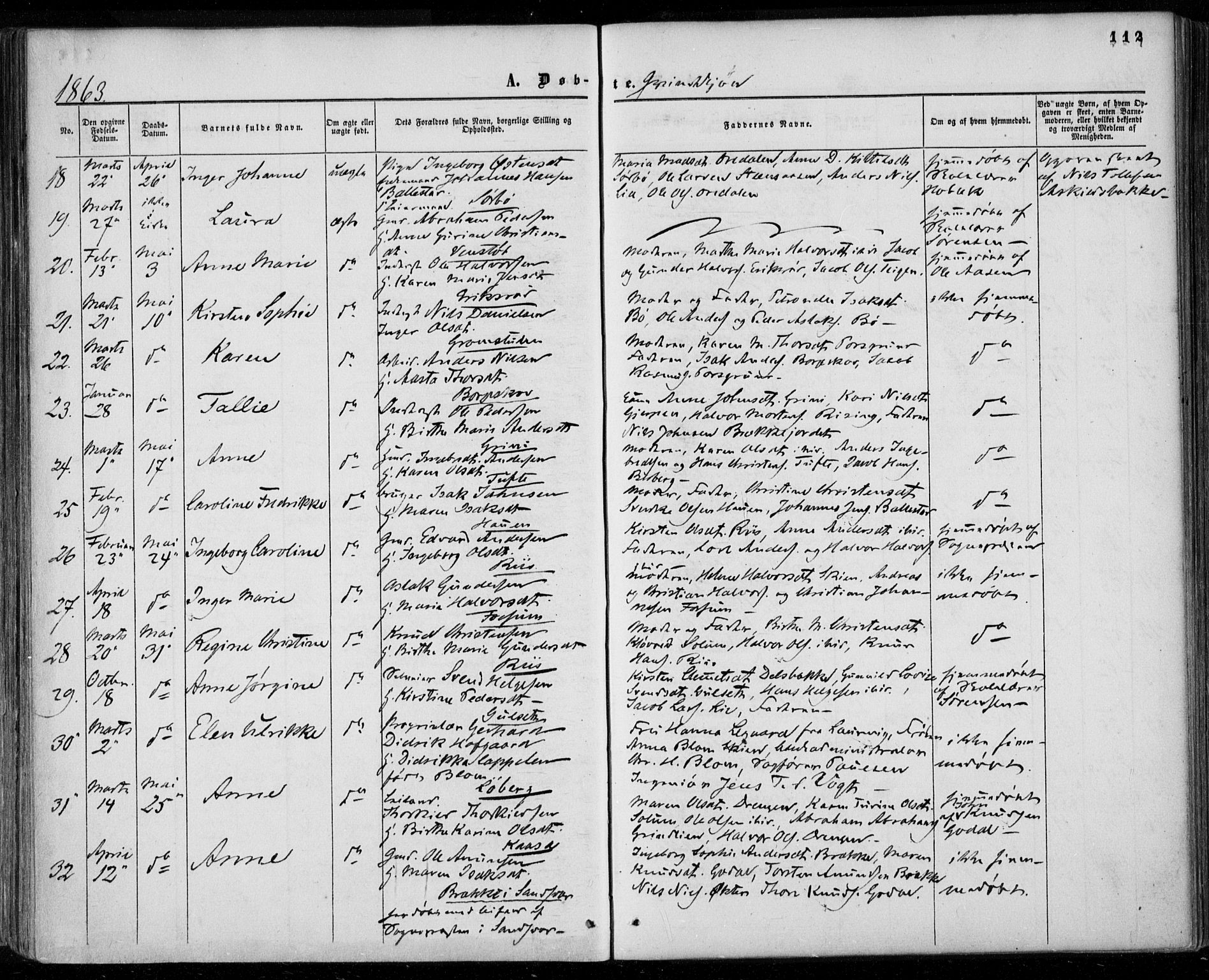 Gjerpen kirkebøker, AV/SAKO-A-265/F/Fa/L0008a: Parish register (official) no. I 8A, 1857-1871, p. 112