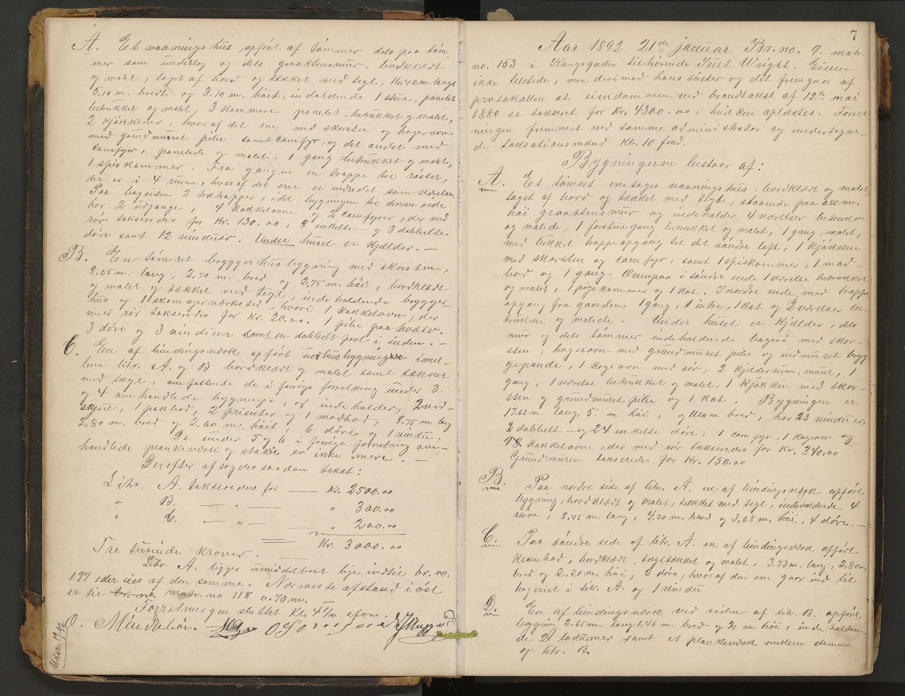 Langesund lensmannskontor, AV/SAKO-A-563/Y/Ya/L0002: Branntakstprotokoll, 1891-1906