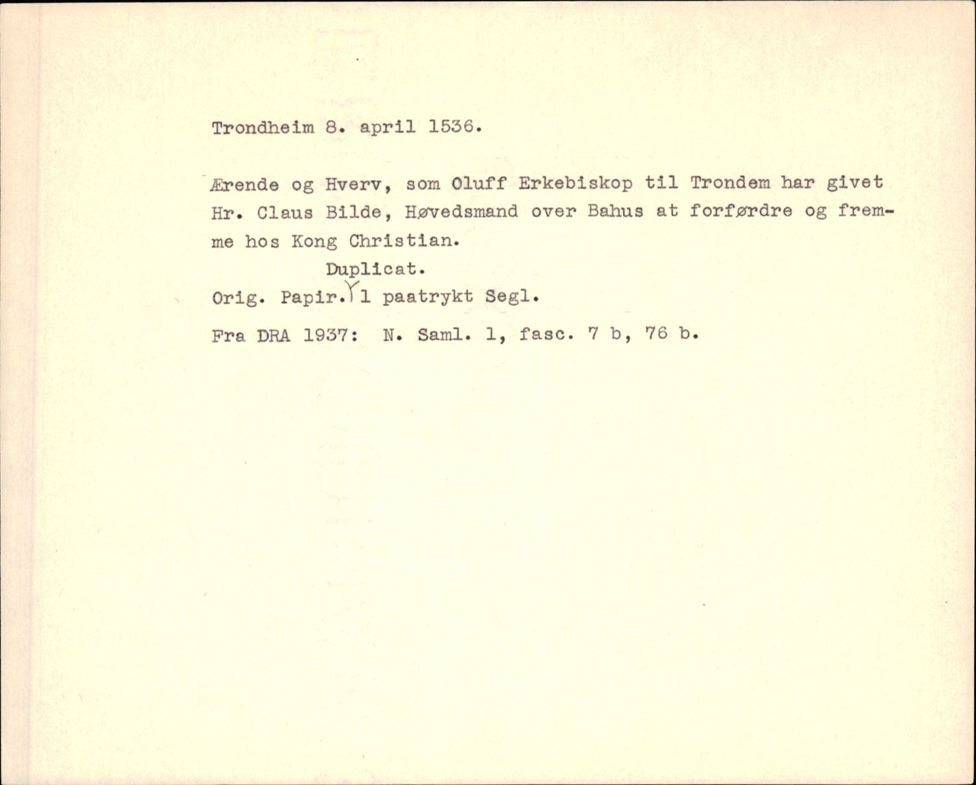 Riksarkivets diplomsamling, AV/RA-EA-5965/F35/F35f/L0002: Regestsedler: Diplomer fra DRA 1937 og 1996, p. 777