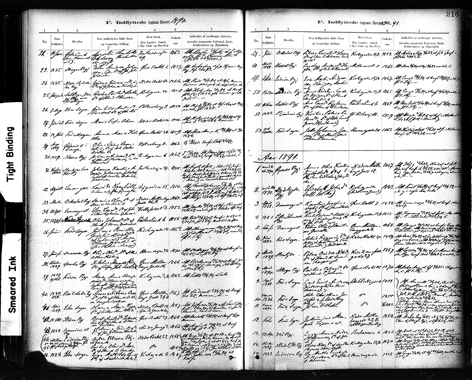 Ministerialprotokoller, klokkerbøker og fødselsregistre - Sør-Trøndelag, SAT/A-1456/604/L0189: Parish register (official) no. 604A10, 1878-1892, p. 316