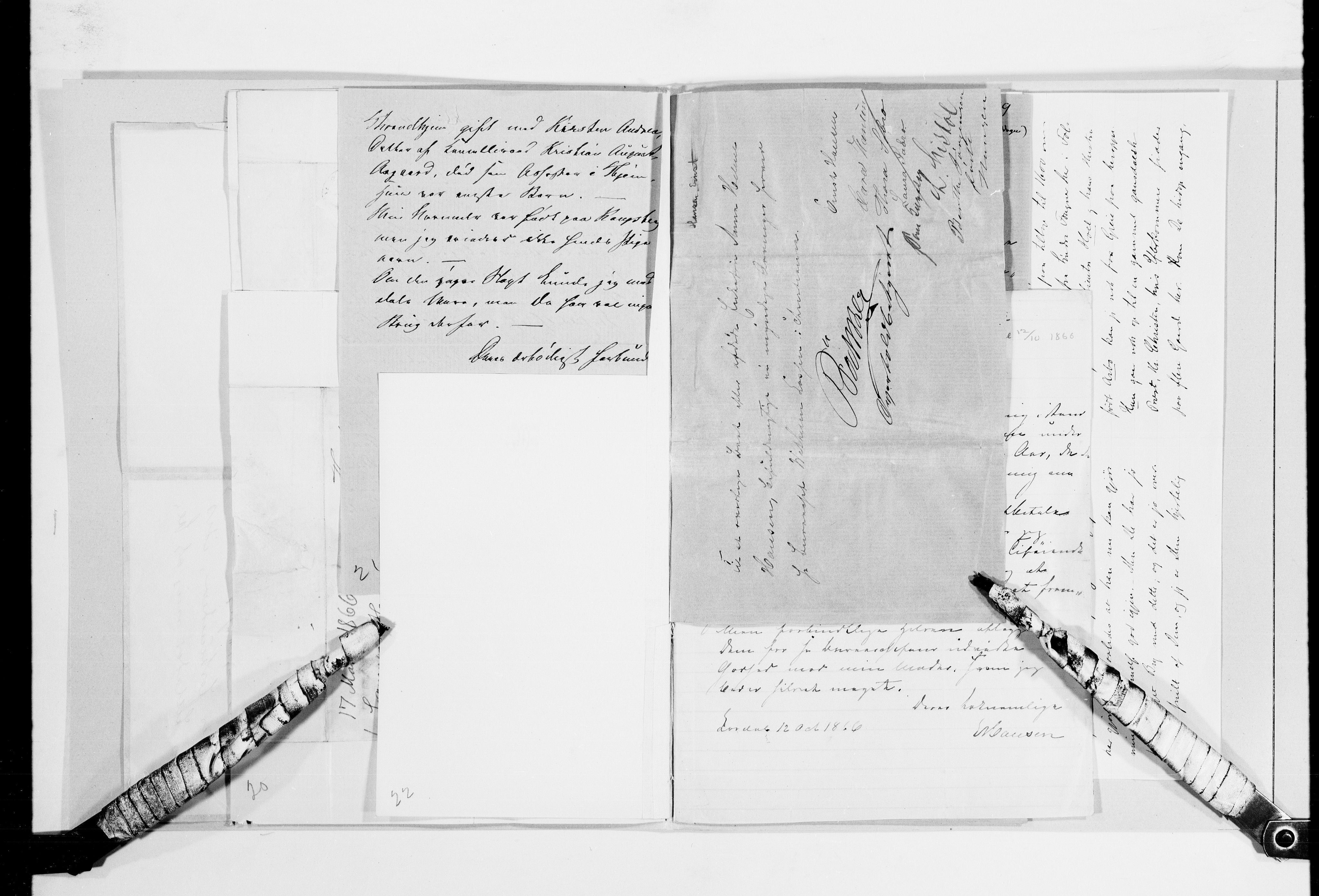 Lassens samlinger, AV/RA-PA-0051/G/L0098: Alfabetisk ordnede brev til Wilhelm Lassen: Hagemann - Jørgensen, 1815-1907, p. 35