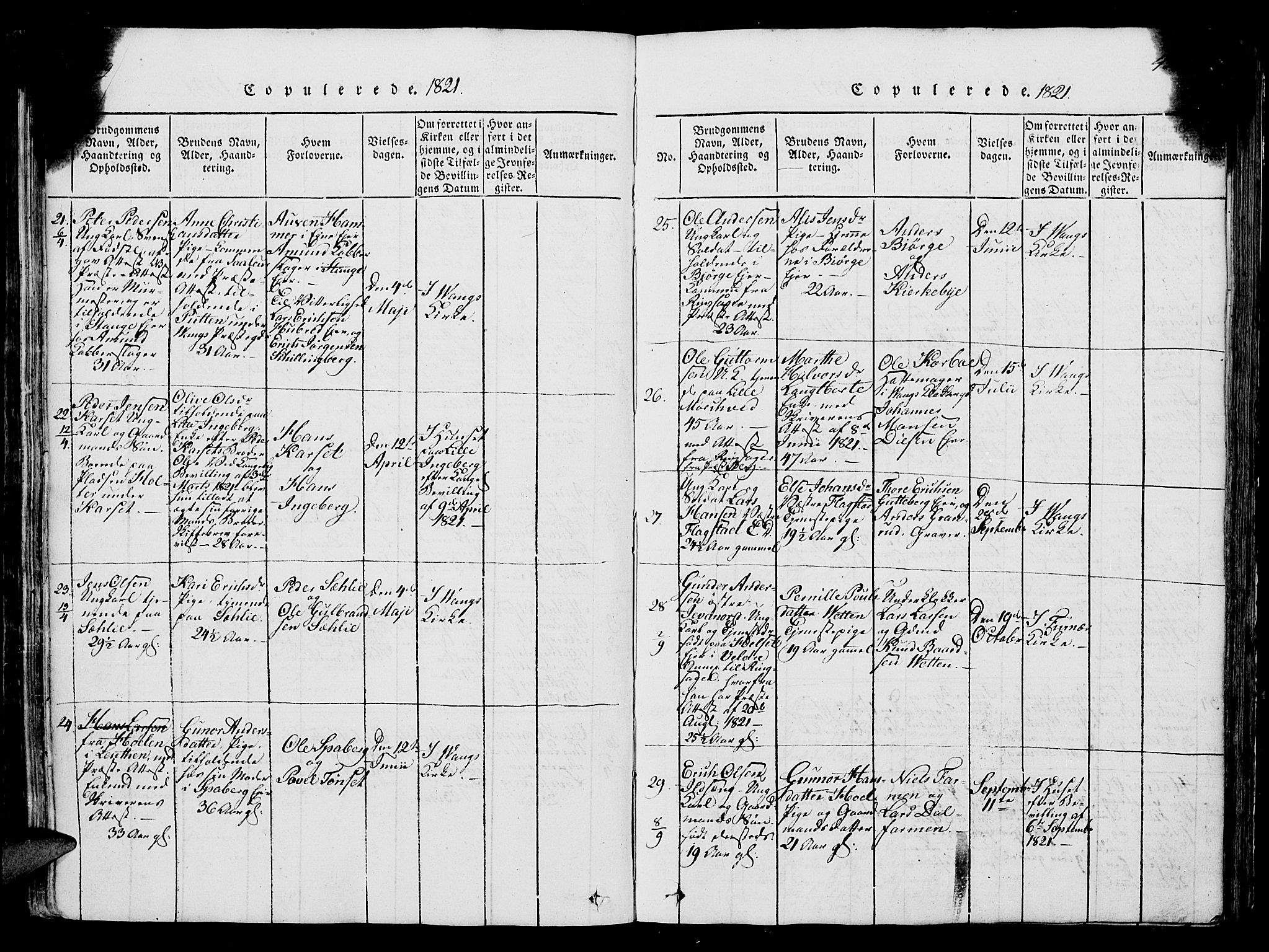 Vang prestekontor, Hedmark, AV/SAH-PREST-008/H/Ha/Hab/L0004: Parish register (copy) no. 4, 1813-1827, p. 449-450