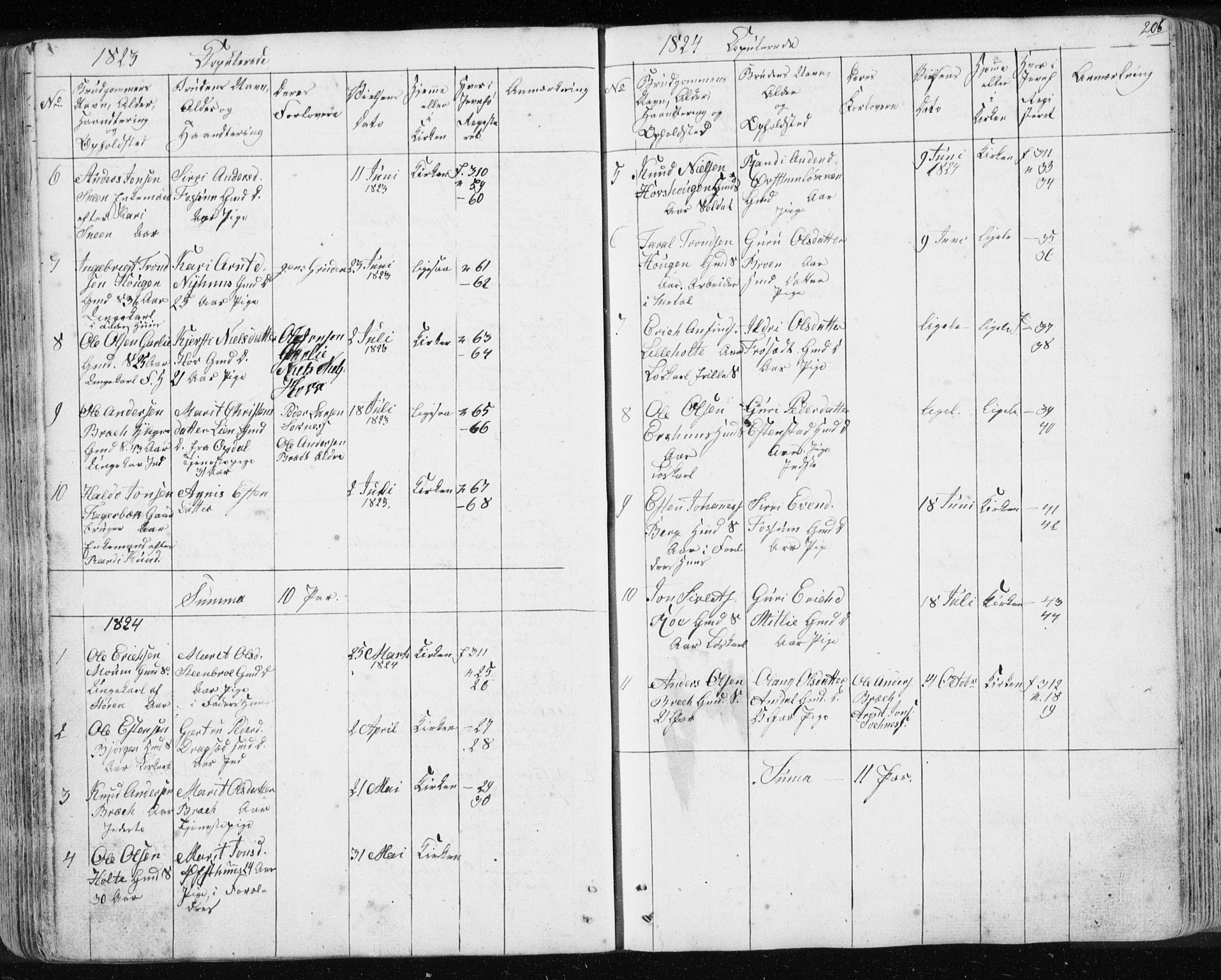 Ministerialprotokoller, klokkerbøker og fødselsregistre - Sør-Trøndelag, SAT/A-1456/689/L1043: Parish register (copy) no. 689C02, 1816-1892, p. 205