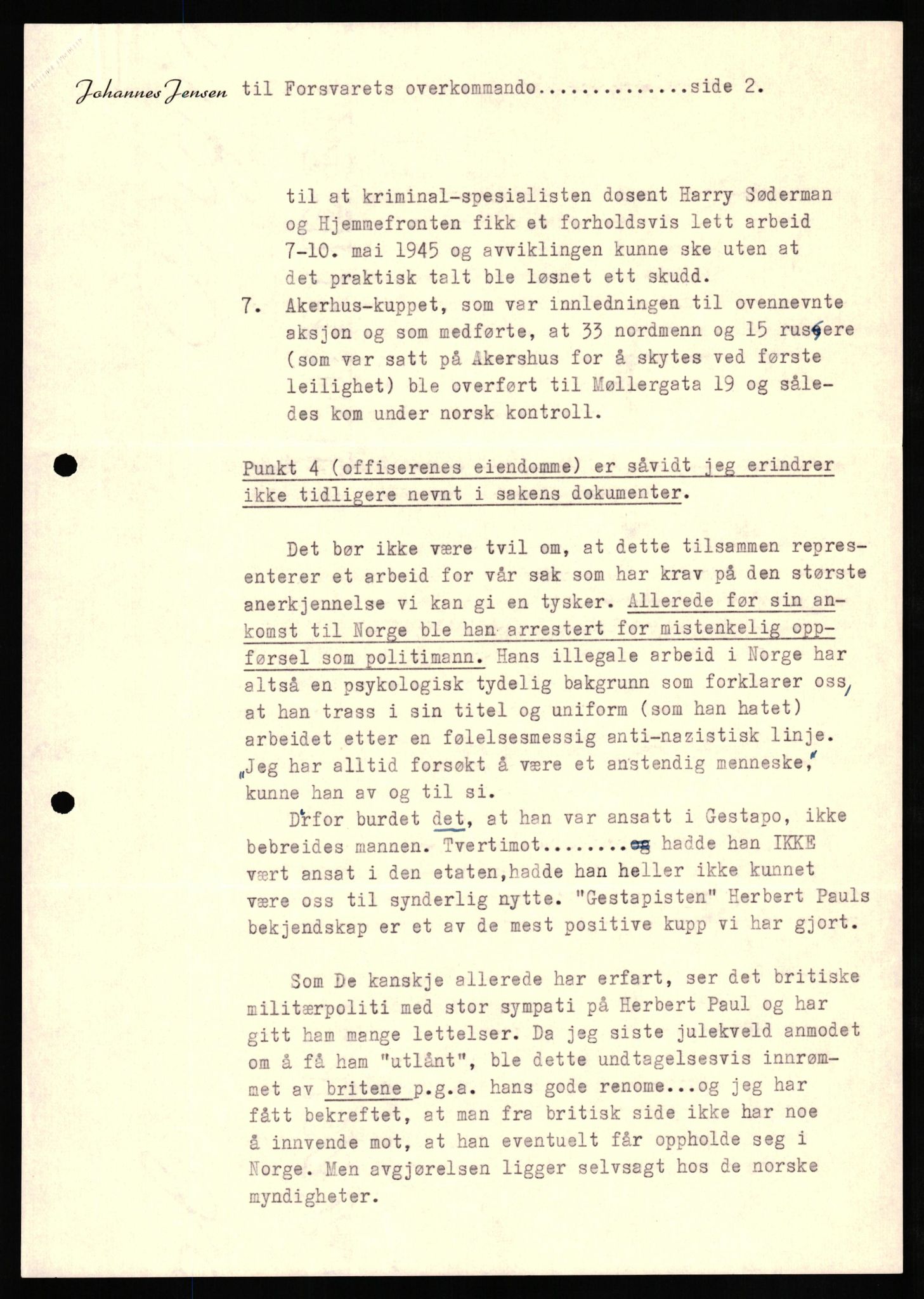 Forsvaret, Forsvarets overkommando II, AV/RA-RAFA-3915/D/Db/L0025: CI Questionaires. Tyske okkupasjonsstyrker i Norge. Tyskere., 1945-1946, p. 403